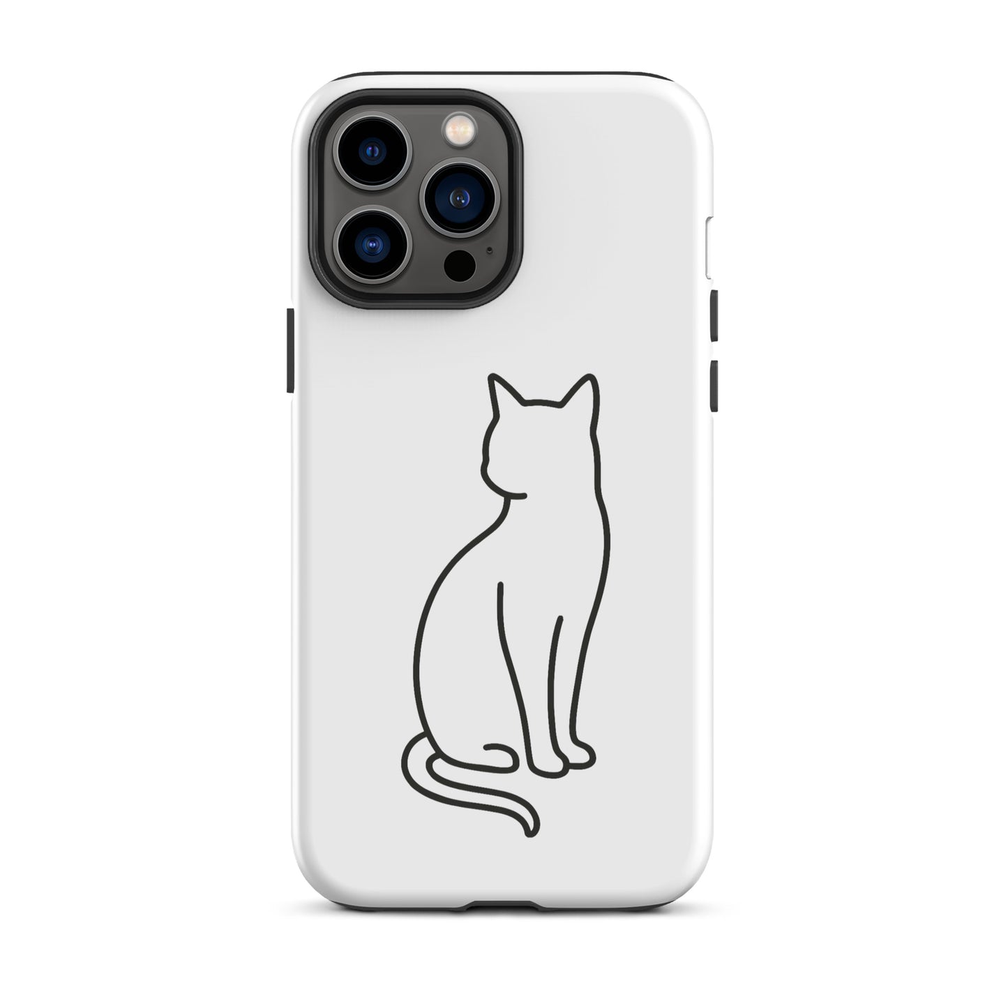 Phone Case for iPhone with minimalist cat design, perfect for modern pet lovers seeking chic and durable protection.