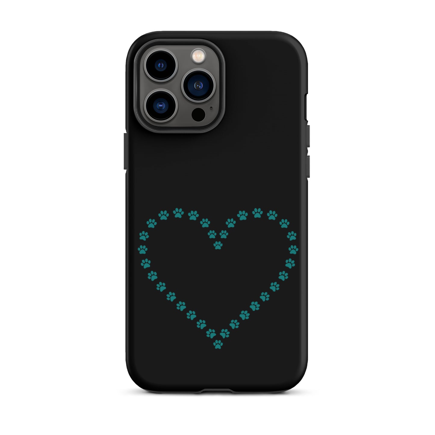 Phone Case with cute paw print heart design for pet lovers and durable protection, perfect for iPhone, featuring minimalist animal art.