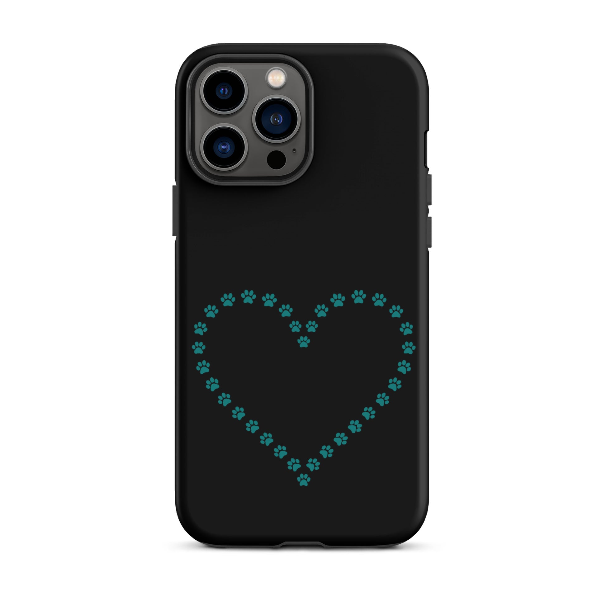 Phone Case with cute paw print heart design for pet lovers and durable protection, perfect for iPhone, featuring minimalist animal art.