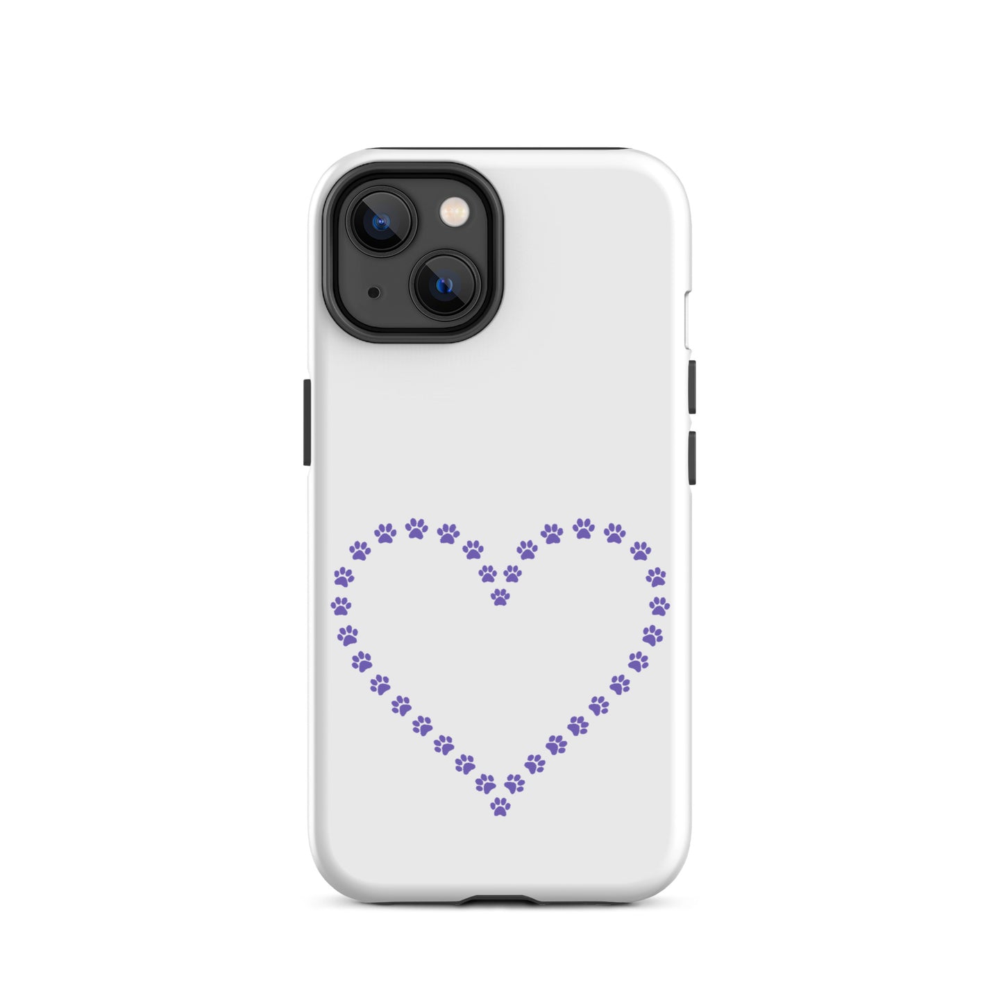 Phone Case with cute paw print heart design for pet lovers, showcasing playful charm and protection.