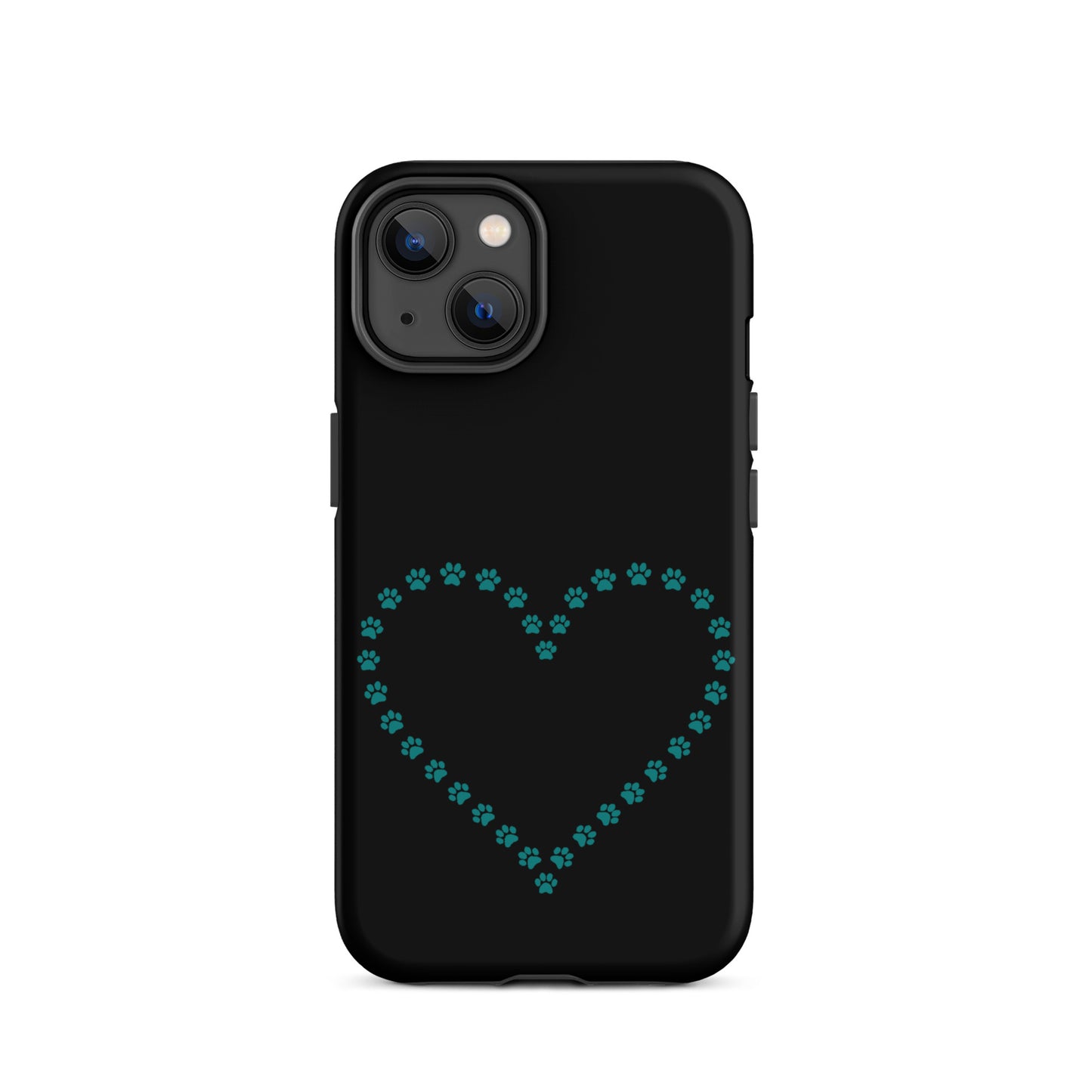 Phone Case for iPhone featuring a cute paw print heart design for pet lovers.