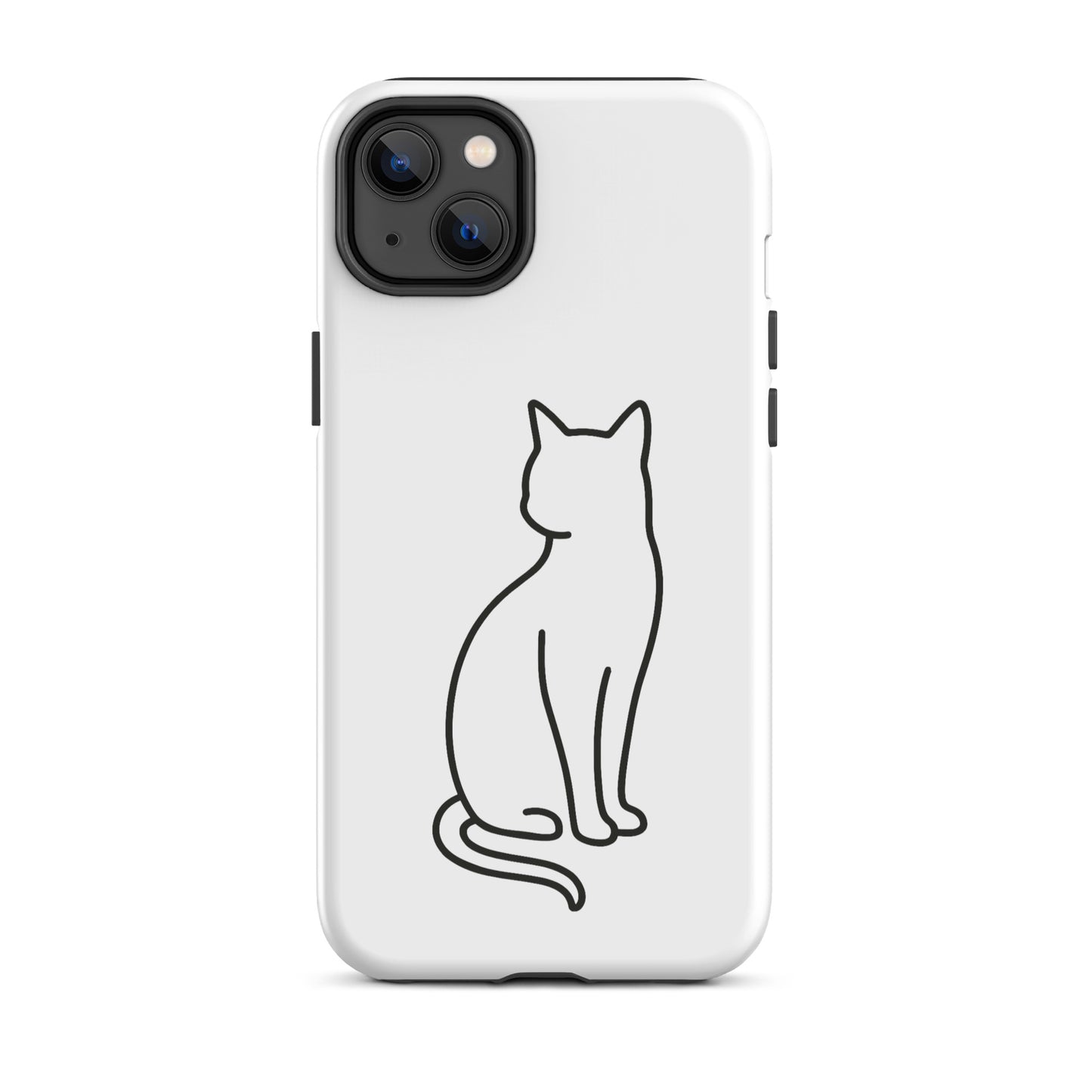 iPhone Case with minimalist cat design, showcasing a sleek outline ideal for modern pet lovers.