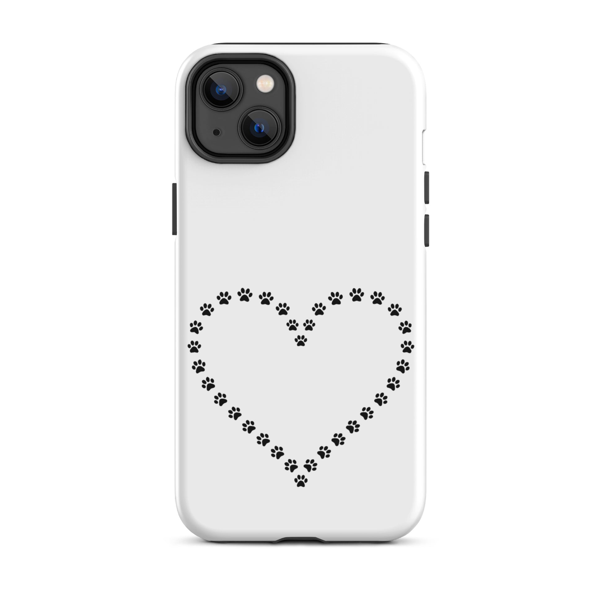 Phone Case for iPhone with cute paw print heart design for pet lovers, ideal for proud pet parents.