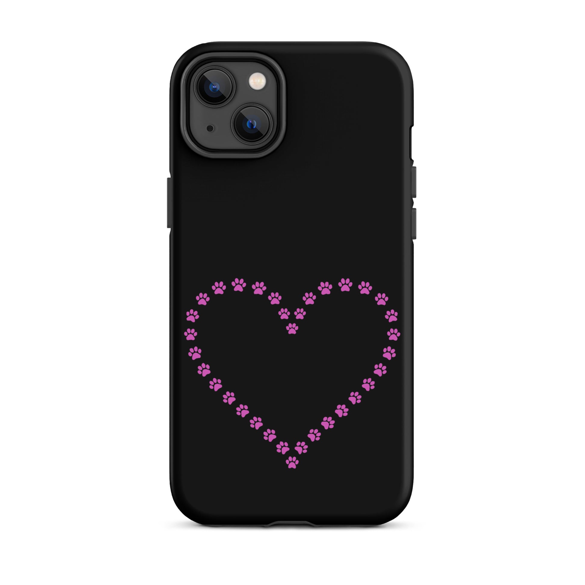 Phone Case featuring cute paw print heart design perfect for pet lovers, providing charm and protection for your iPhone.
