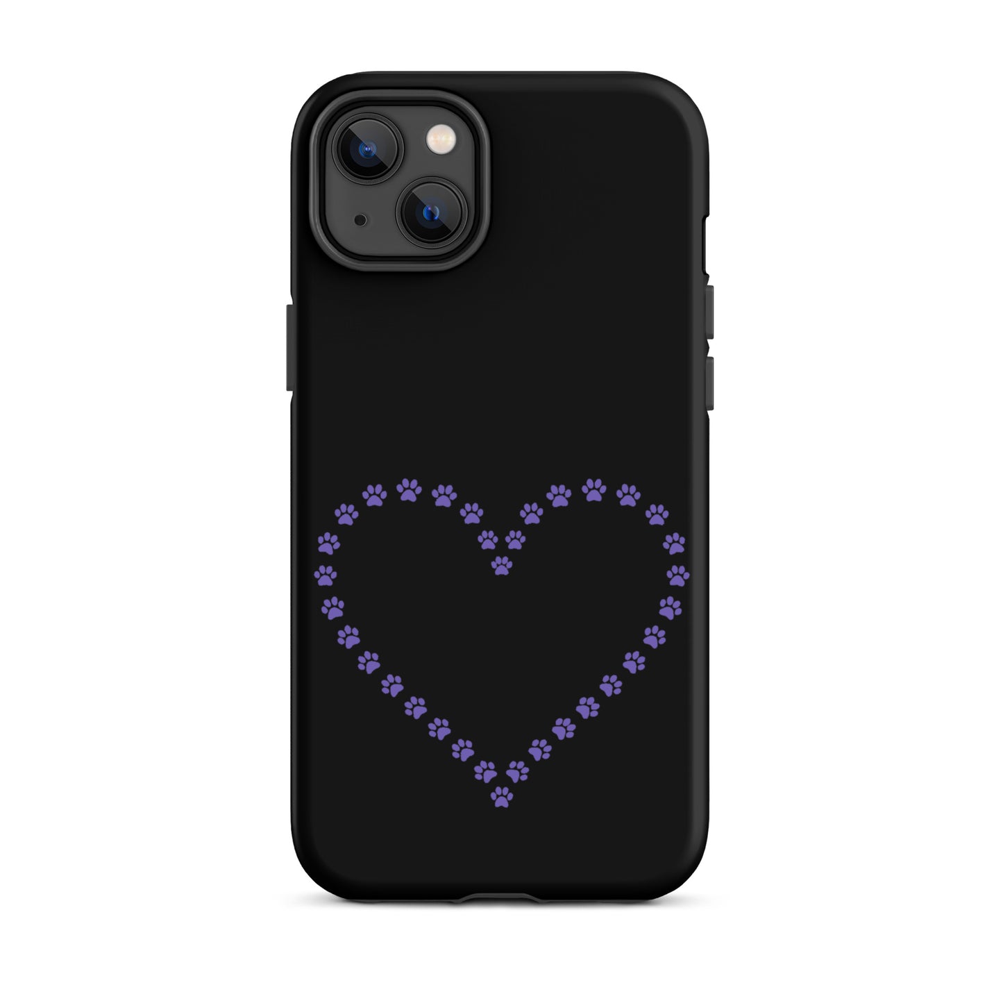 Phone Case for iPhone featuring a cute paw print heart design for pet lovers.