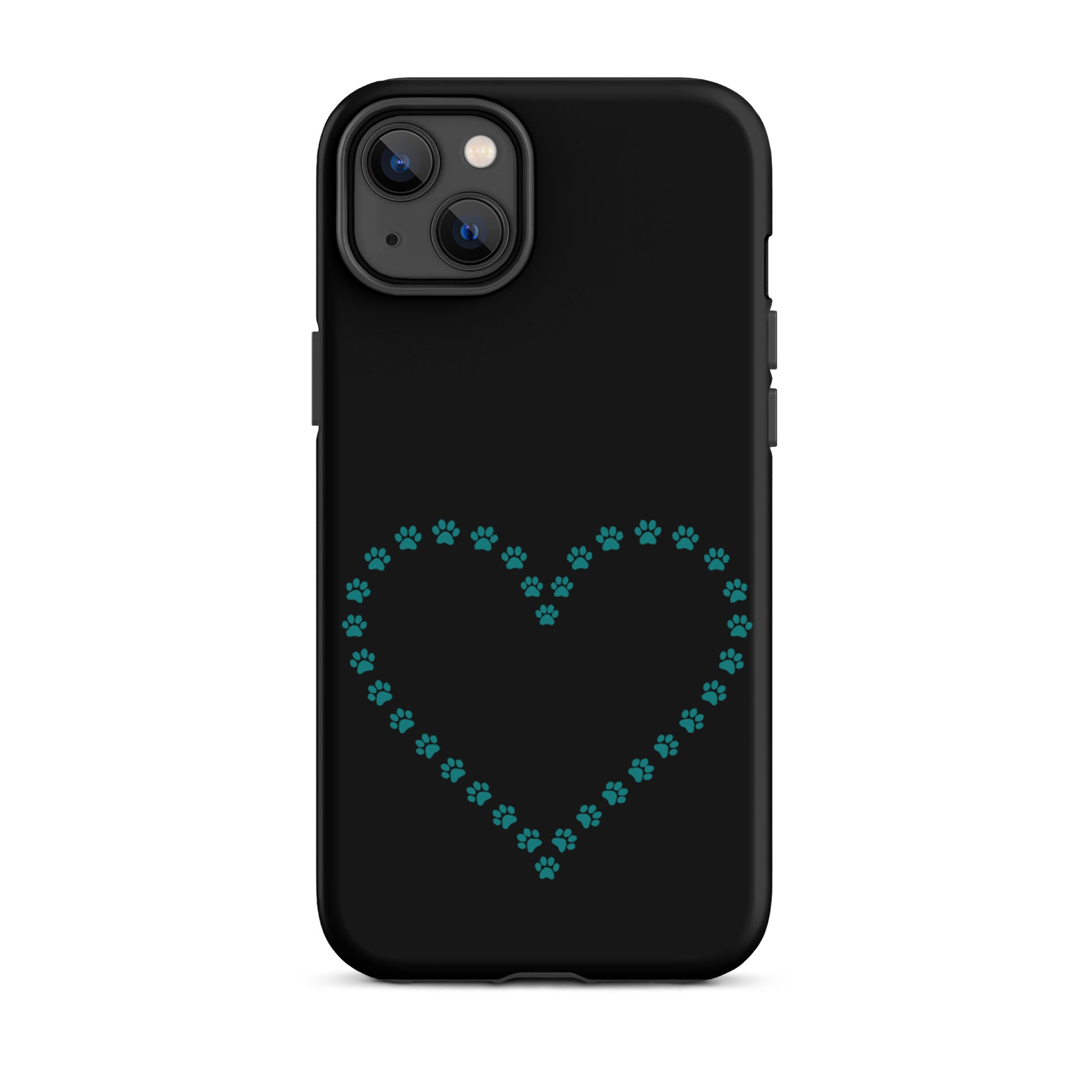 Phone Case for iPhone featuring a cute paw print heart design for pet lovers, combining style and protection.
