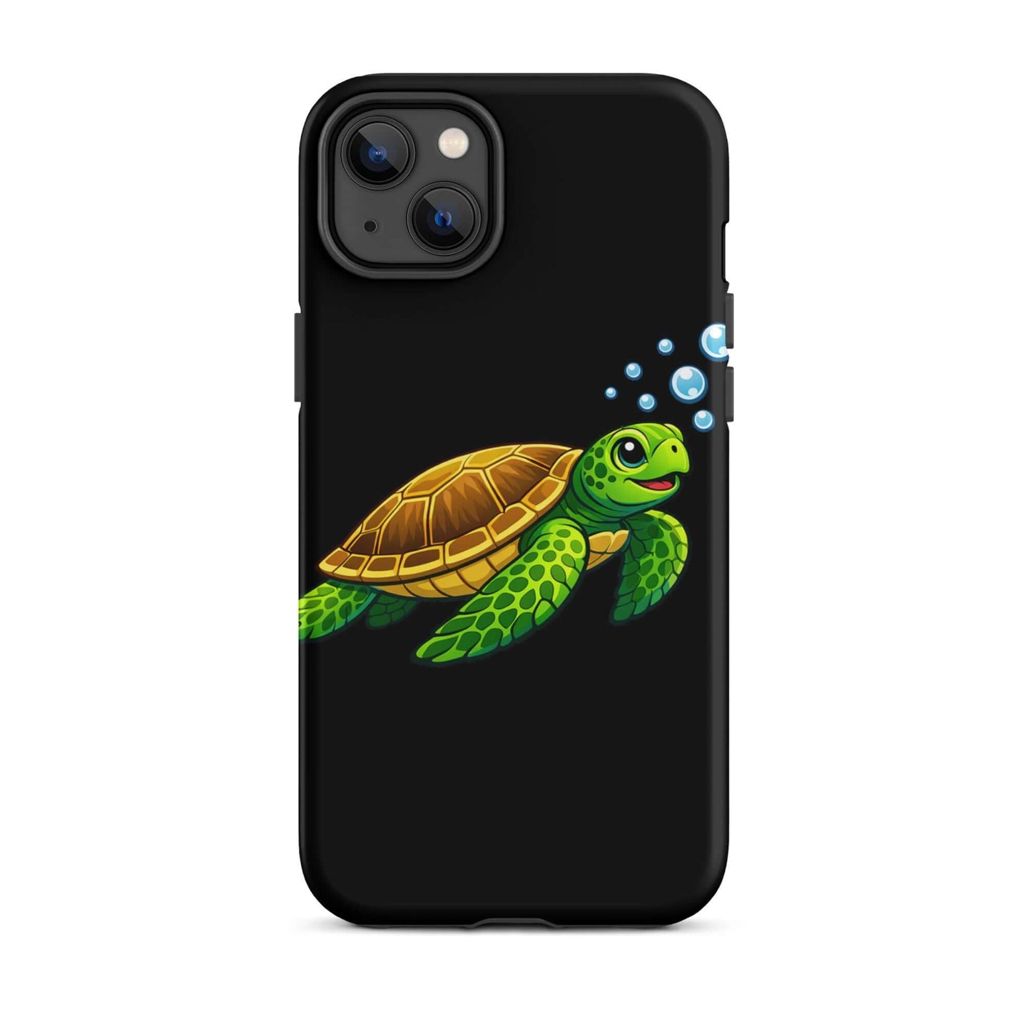Phone Case featuring playful sea turtle artwork with vibrant colors and ocean-inspired design.