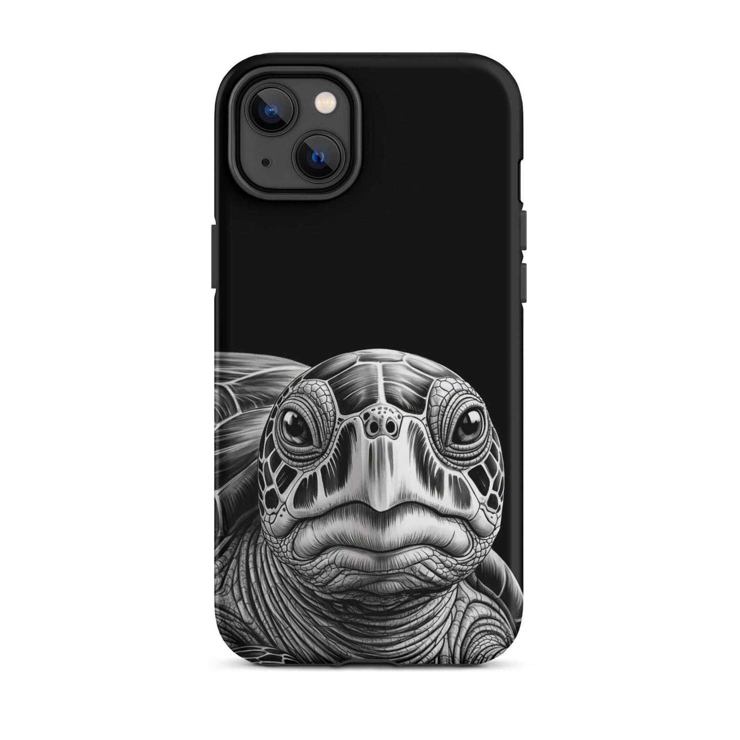 Phone Case with ancient sea turtle art design for iPhone