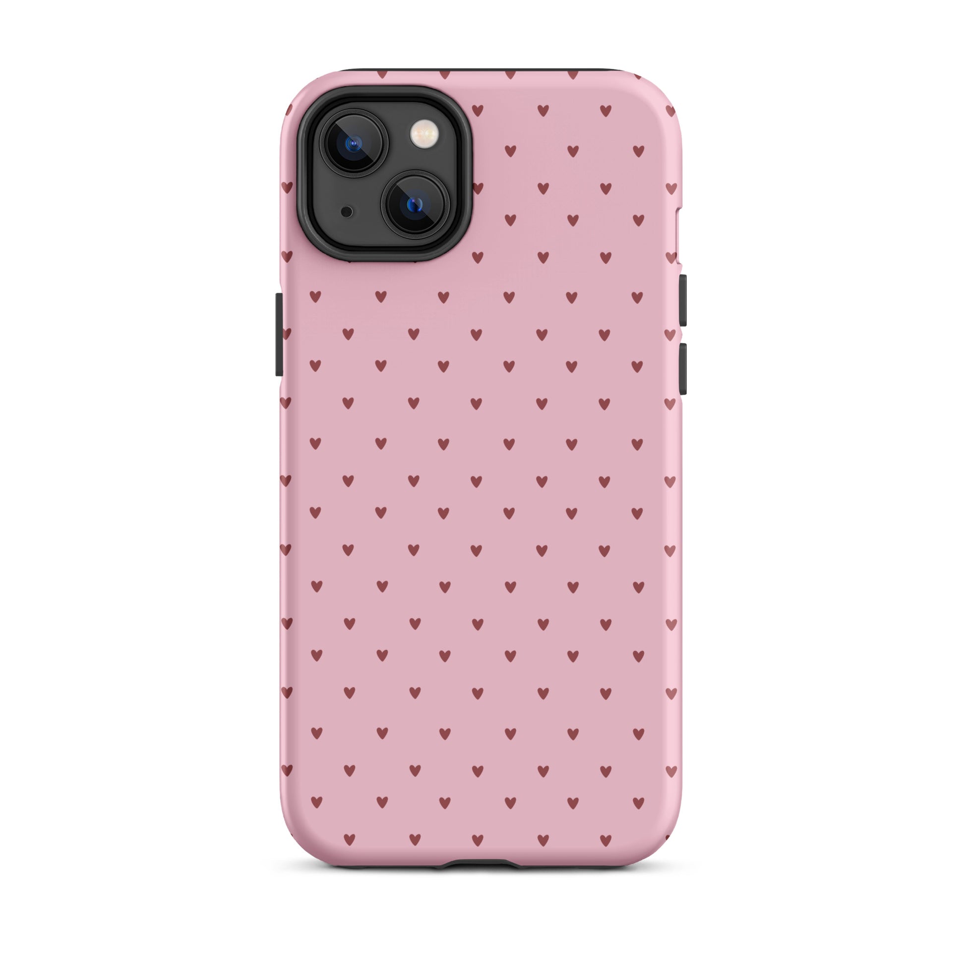 Phone Case for iPhone with heart-dot pattern, playful polka-dot style, blending cute and stylish design.