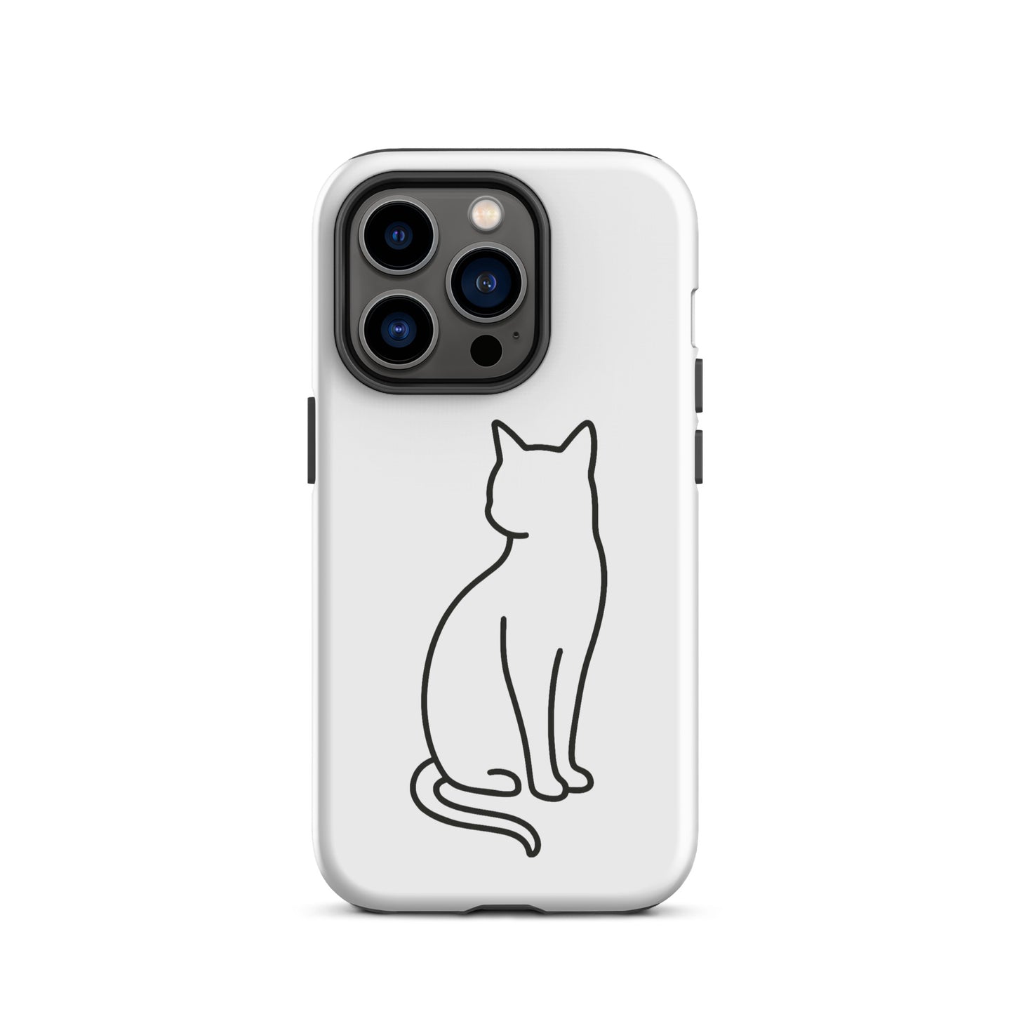 iPhone Case with minimalist sitting cat design, perfect for modern pet lovers and stylish device protection.
