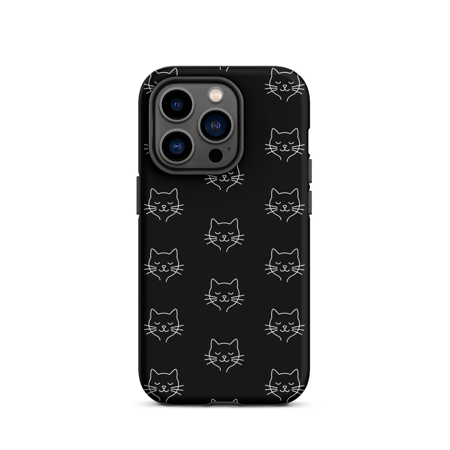Phone Case for iPhone with cute minimalist cat pattern design, stylish and protective.