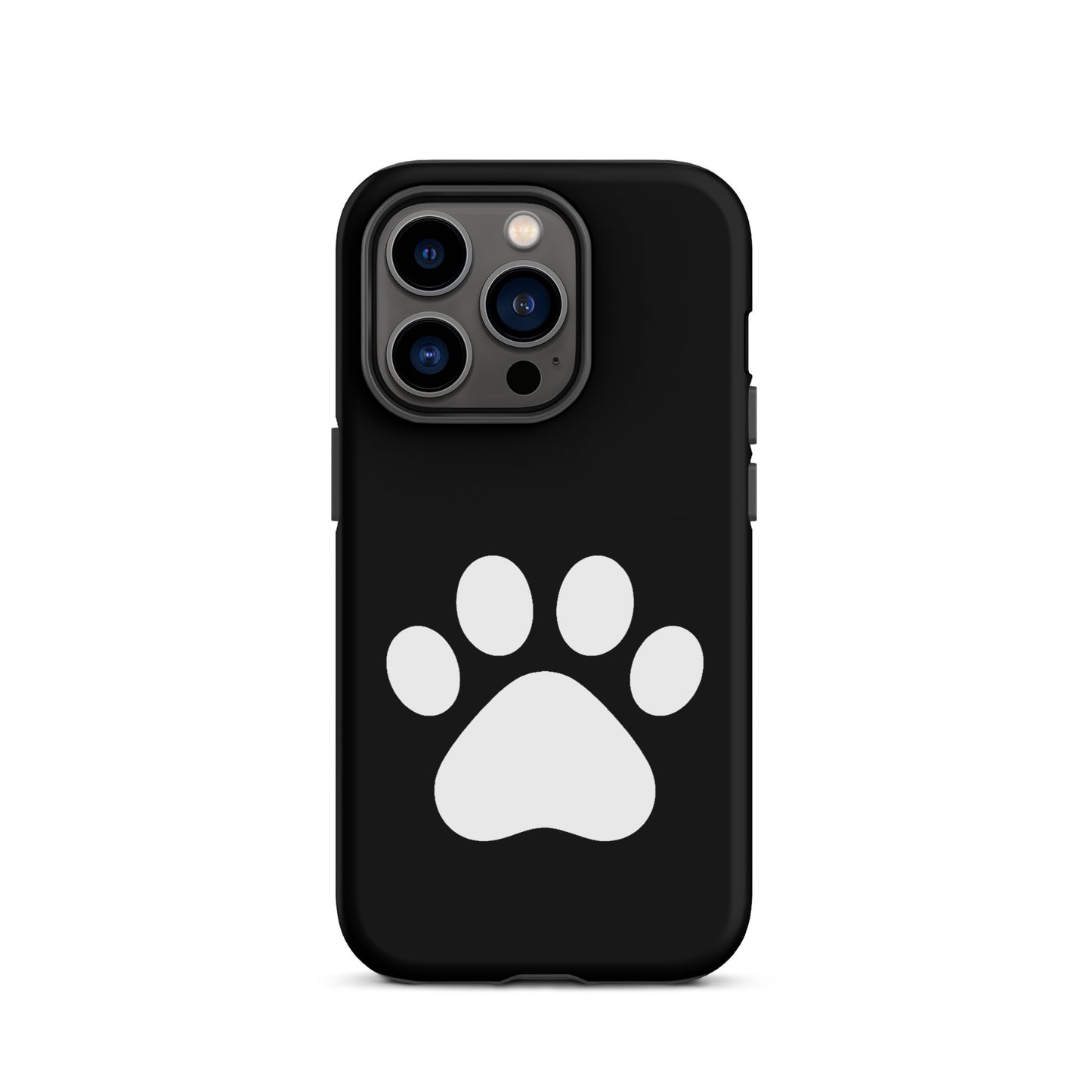 Phone Case for iPhone featuring a minimalist paw print design, perfect for pet lovers.