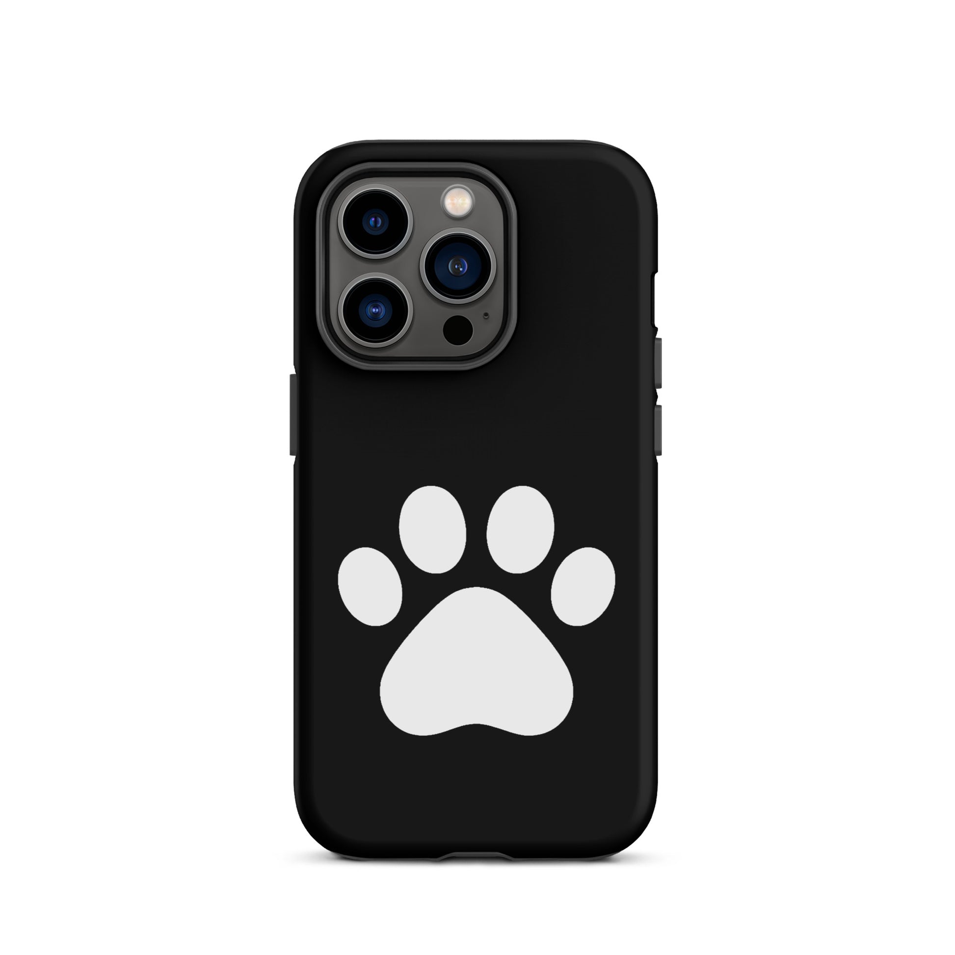 Phone Case for iPhone featuring a minimalist paw print design, perfect for pet lovers.
