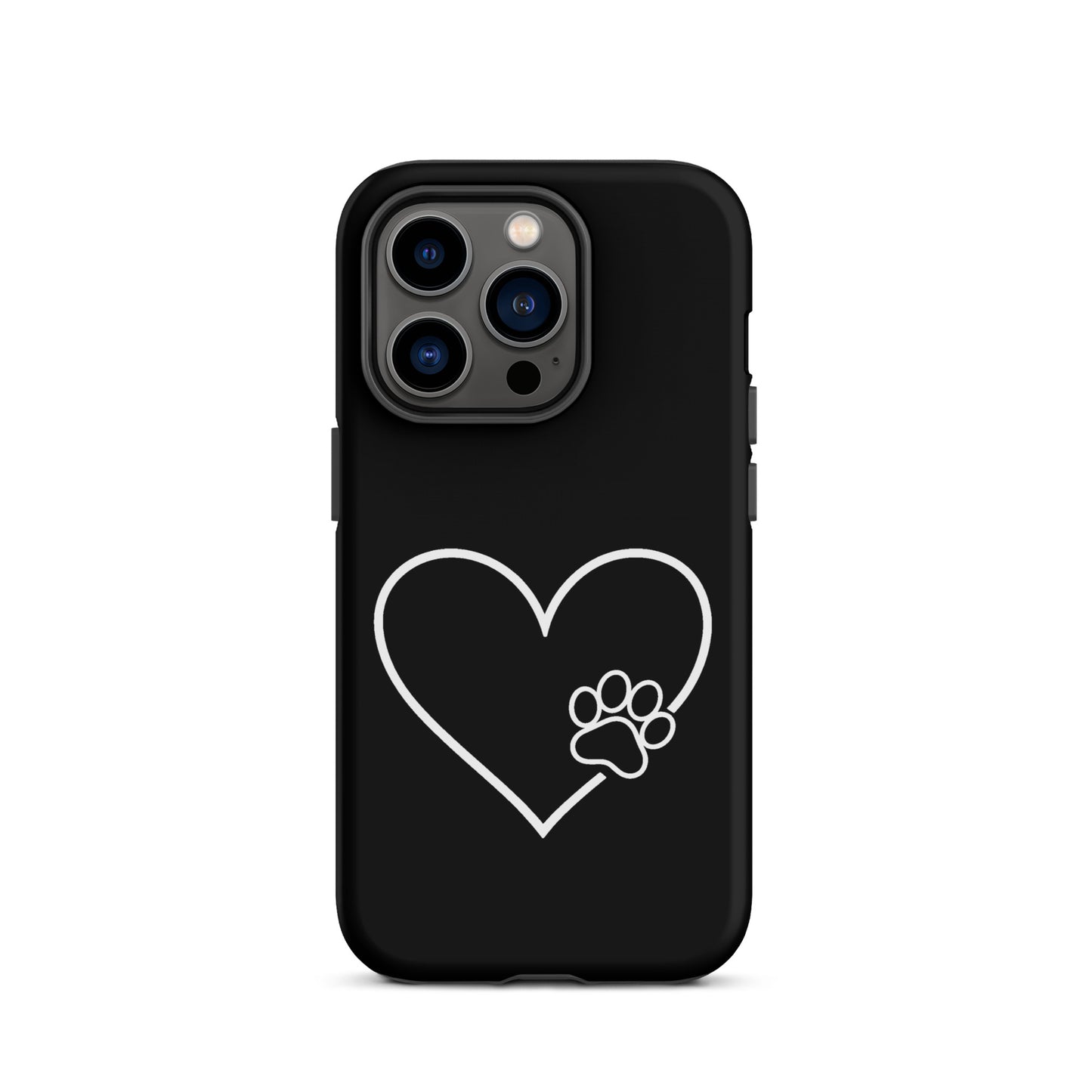Phone Case for iPhone with heart and paw print design, ideal for pet lovers seeking stylish tech protection.