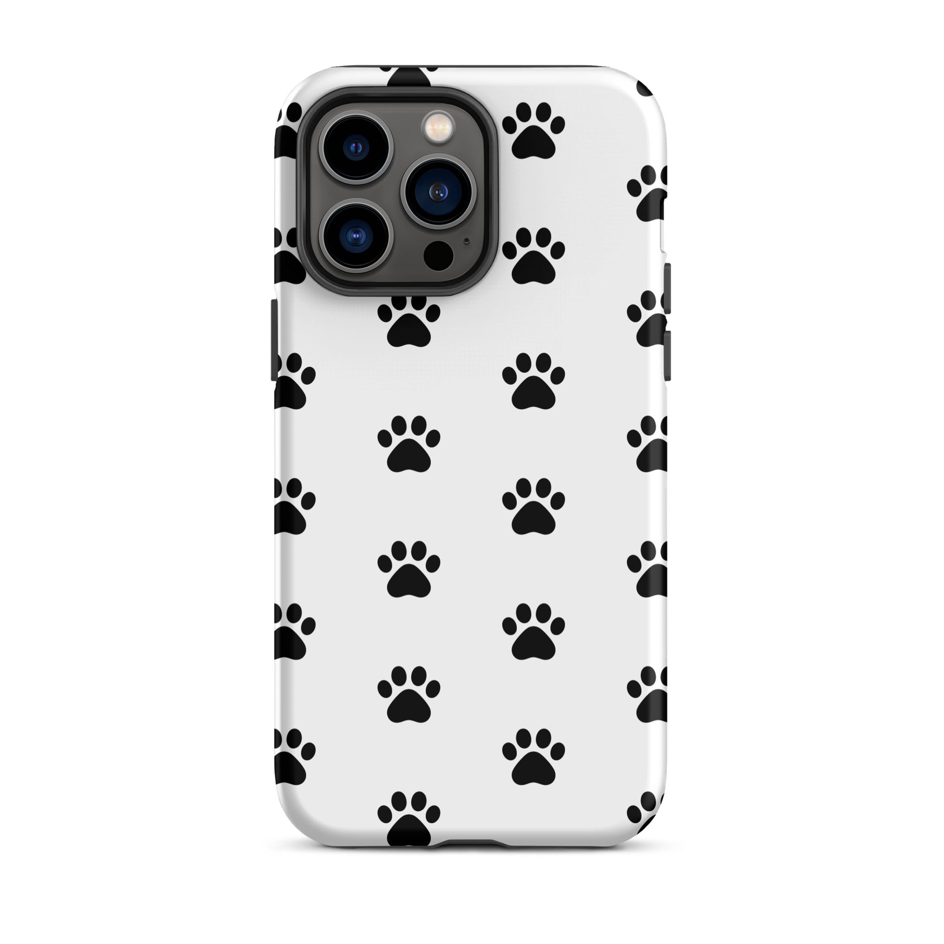 Phone Case for iPhone featuring a stylish paw print design, perfect for pet lovers who adore their furry friends.