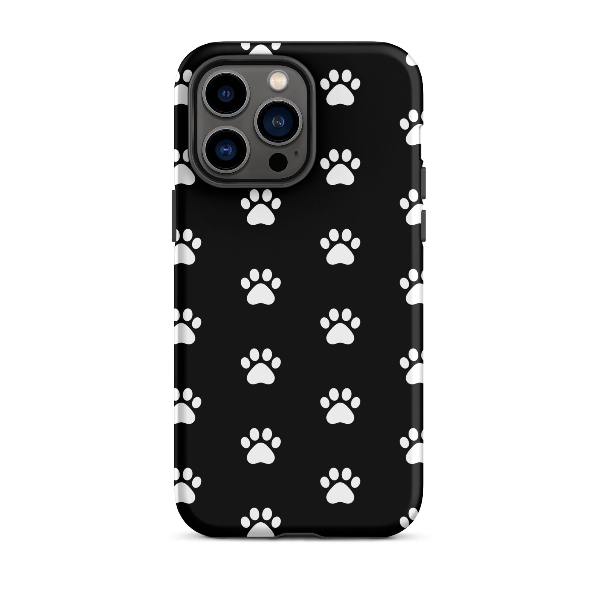 Phone Case for iPhone featuring a stylish paw print design for pet lovers with a playful aesthetic.