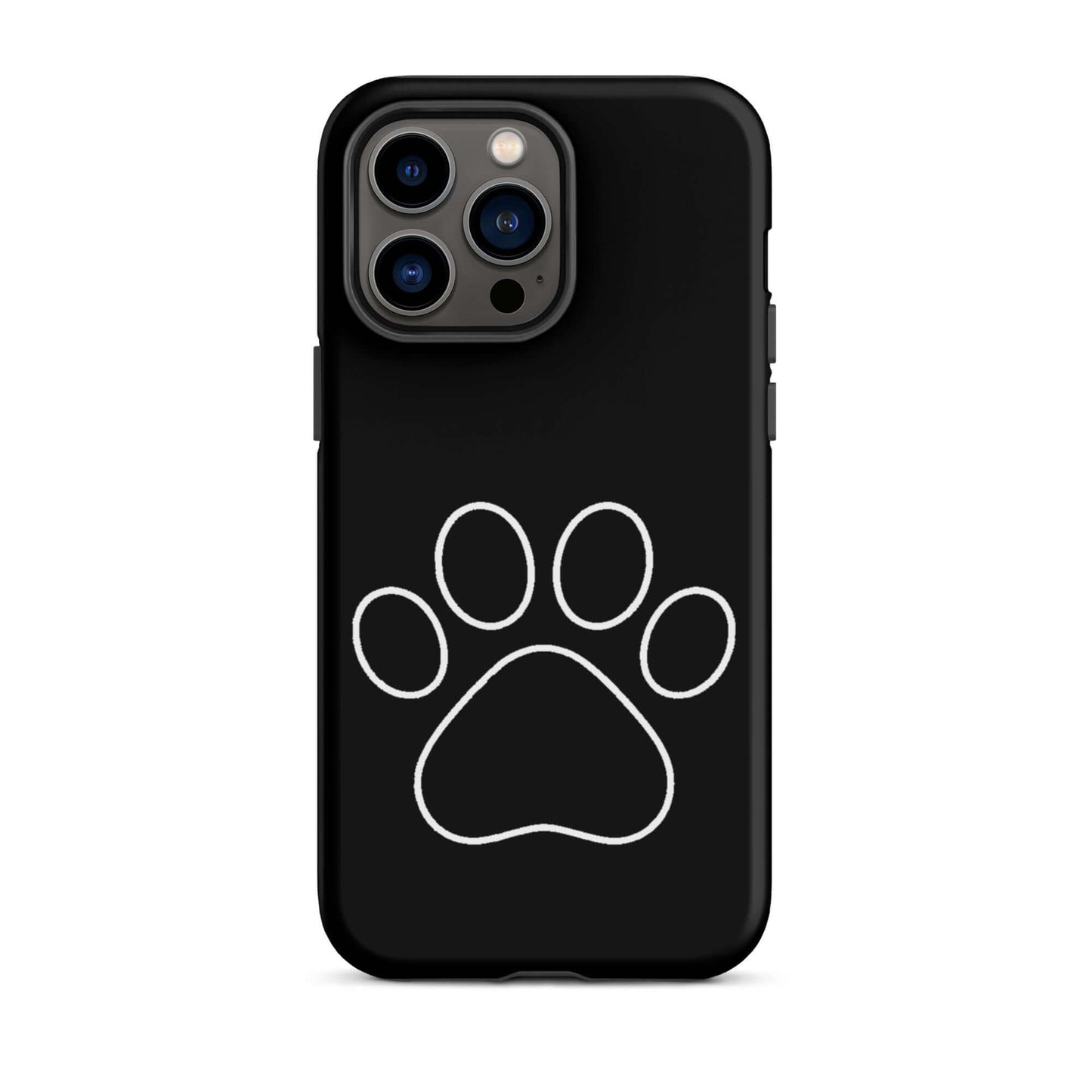 Phone Case featuring minimalist paw print design for pet lovers, suitable for iPhone protection.