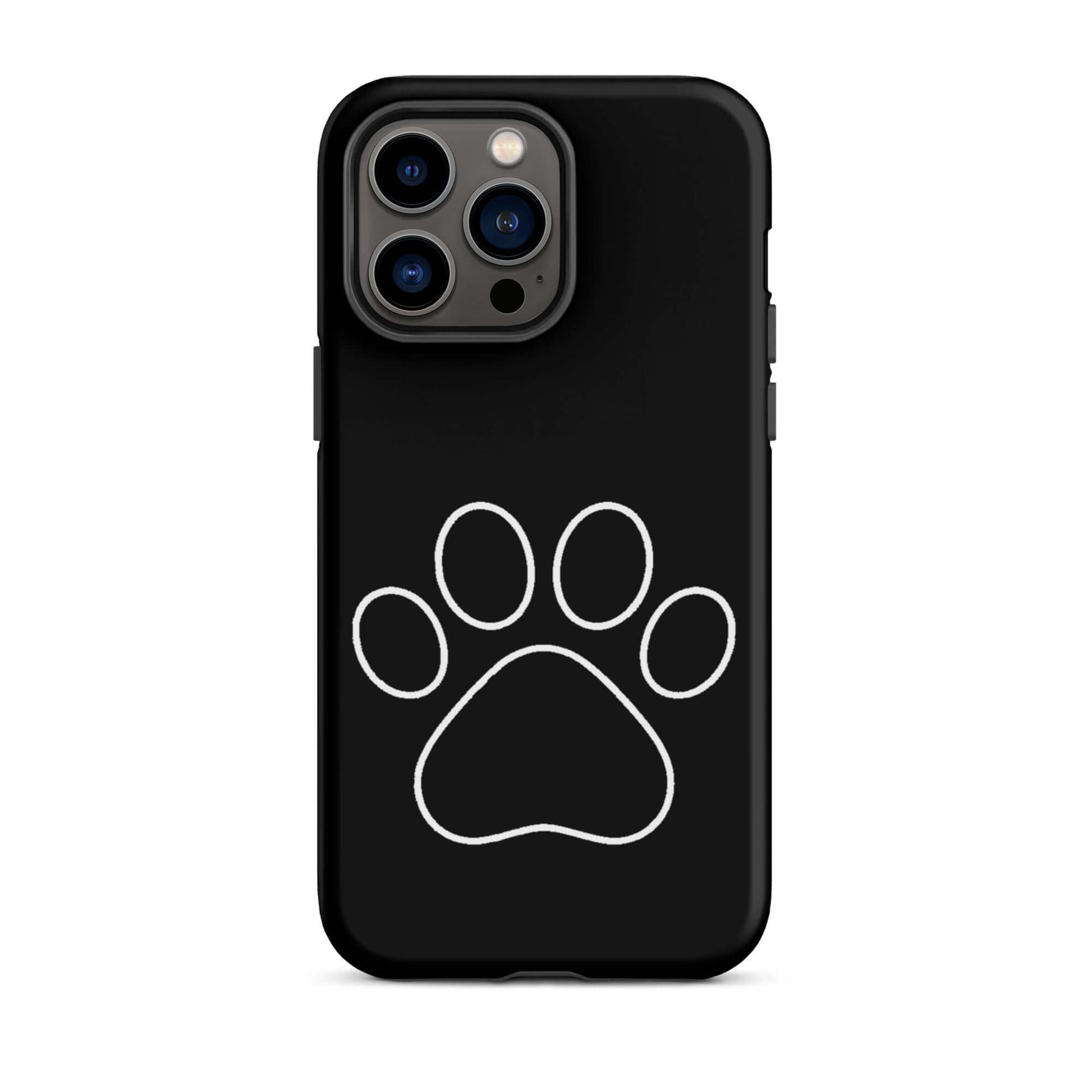 Phone Case featuring minimalist paw print design for pet lovers, suitable for iPhone protection.