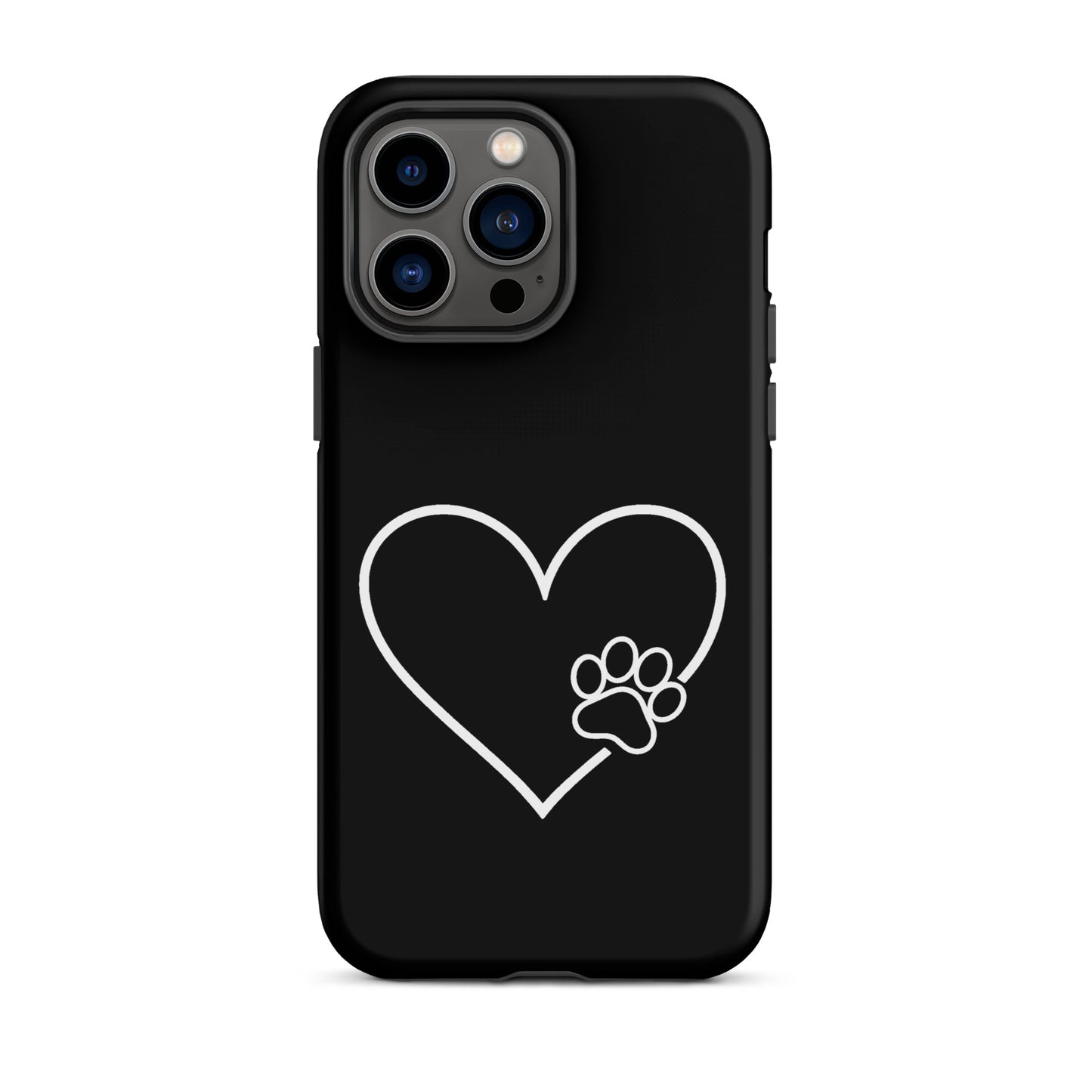 Phone Case for iPhone with heart and paw print design, ideal for pet lovers seeking stylish protection.