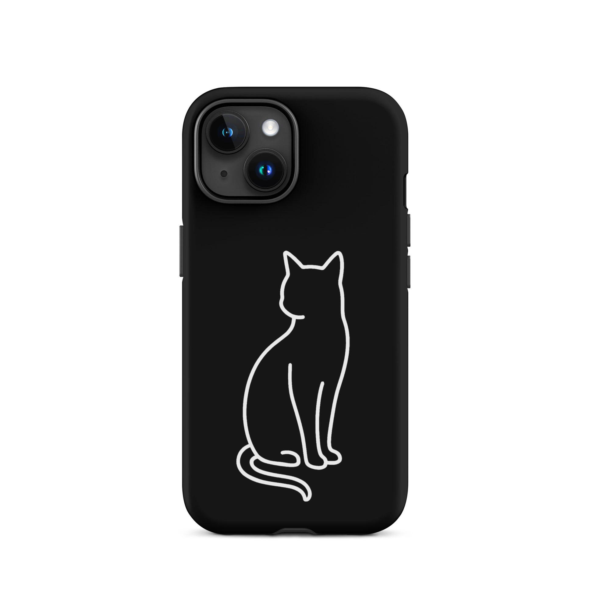 Phone Case featuring a minimalist cat design, perfect for modern pet lovers and stylish protection for your device.