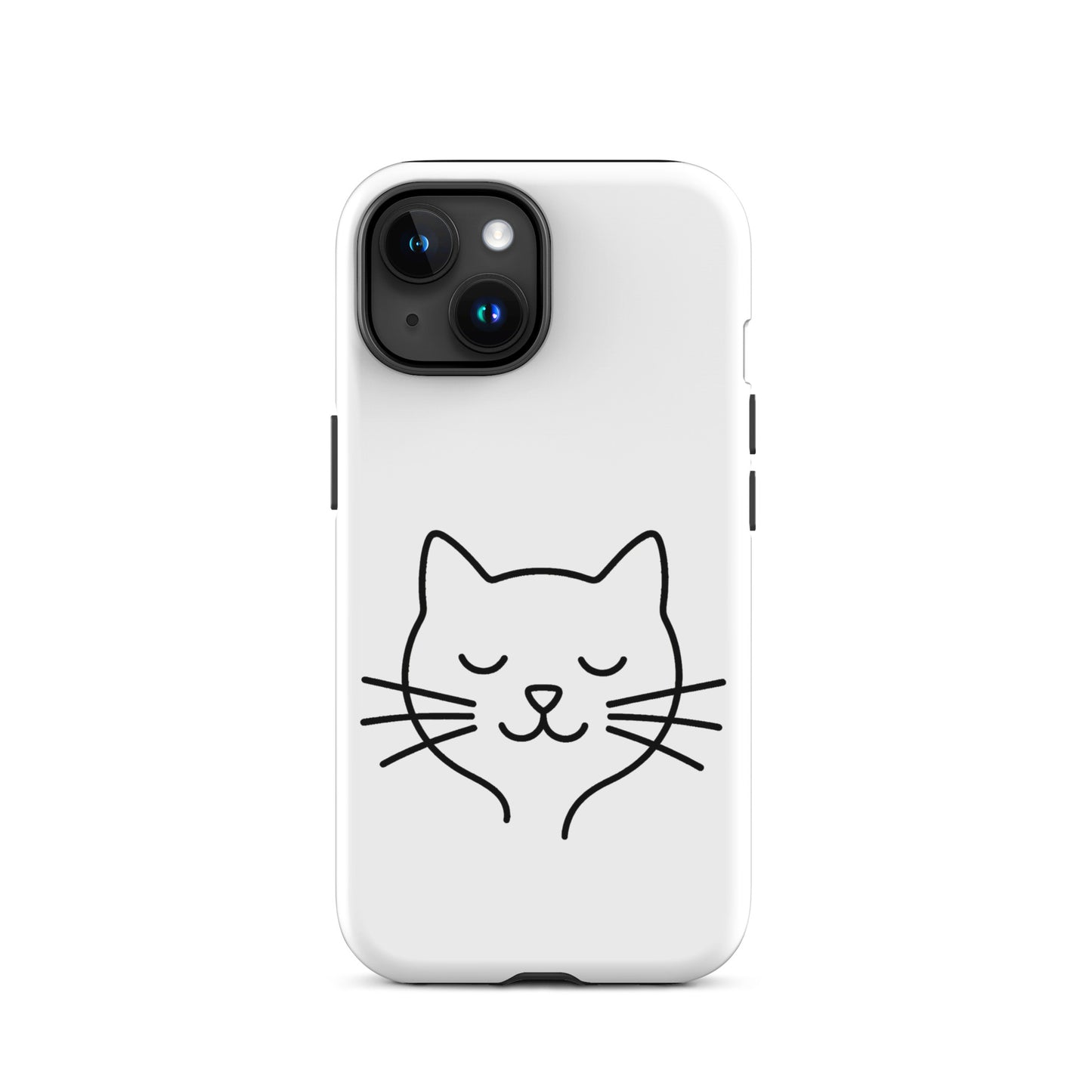 Phone Case featuring cute minimalist cat line art design for cat lovers.