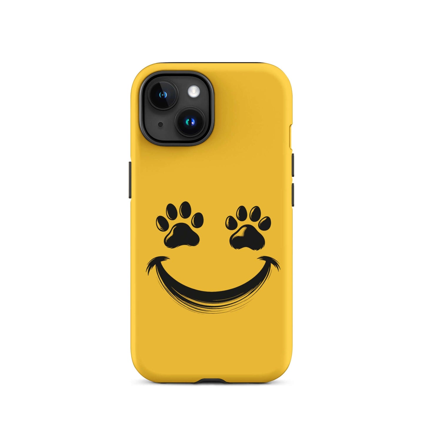 Phone Case for iPhone with smiley paw print design for pet lovers