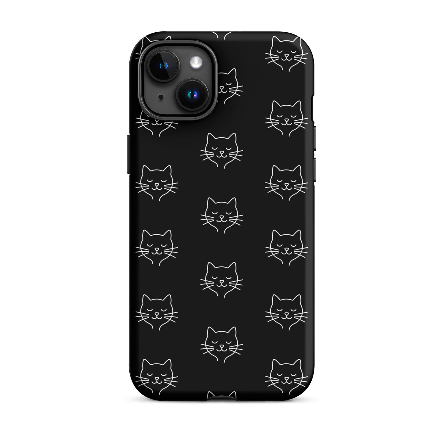 Phone Case for iPhone with cute minimalist cat pattern design, perfect for cat lovers.