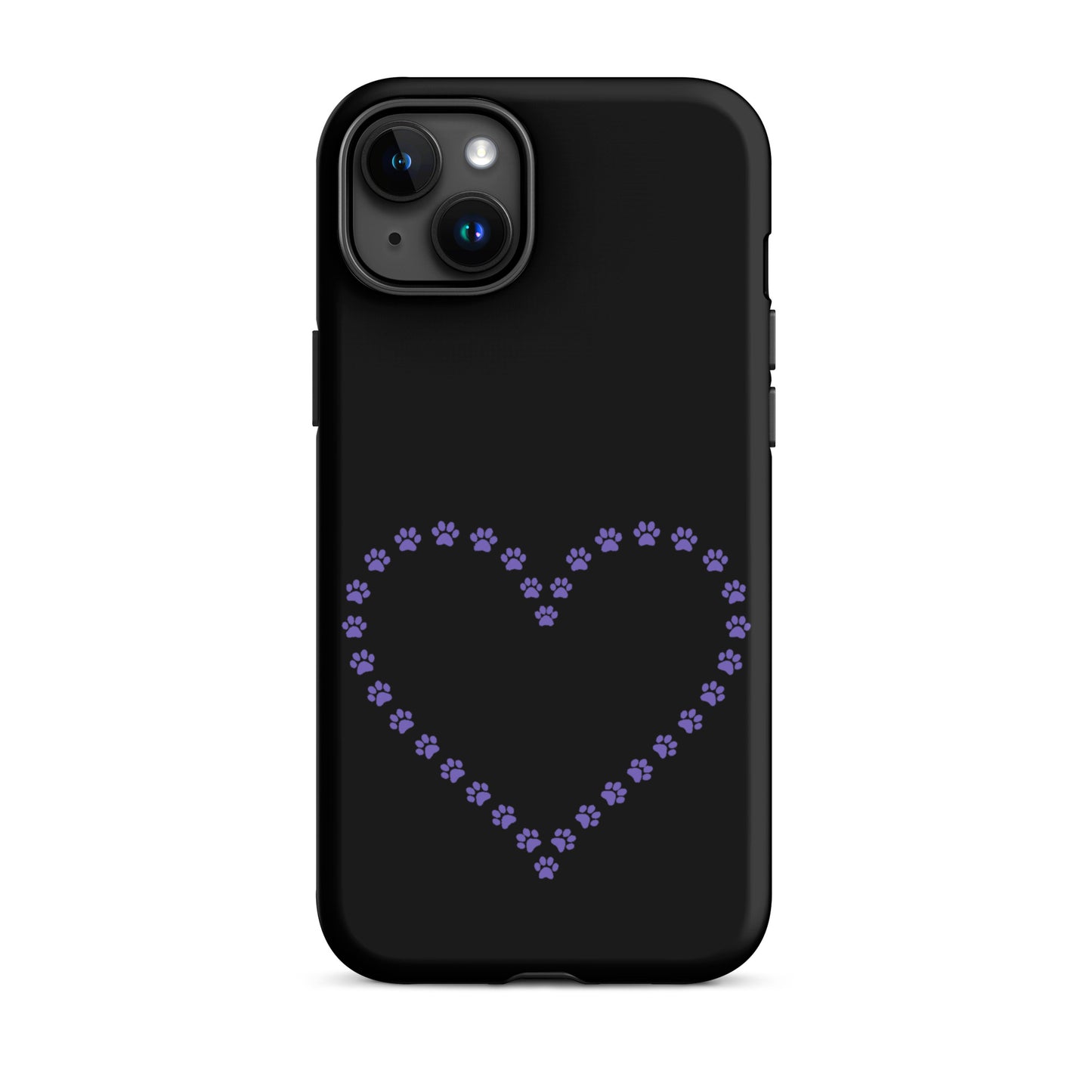 Phone Case for iPhone featuring a cute paw print heart design for pet lovers.