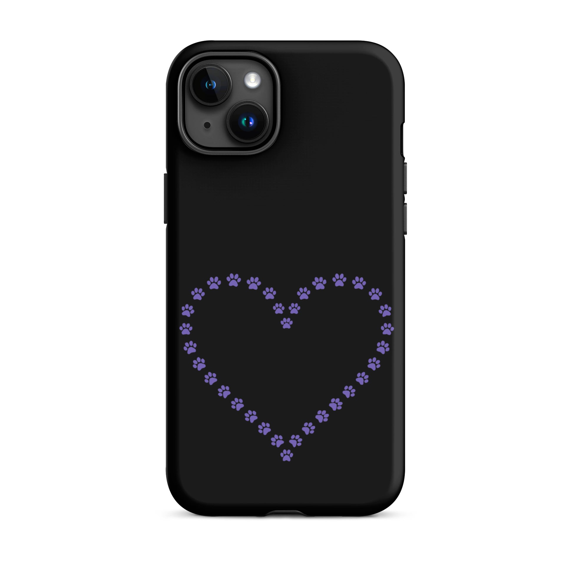 Phone Case for iPhone featuring a cute paw print heart design for pet lovers.