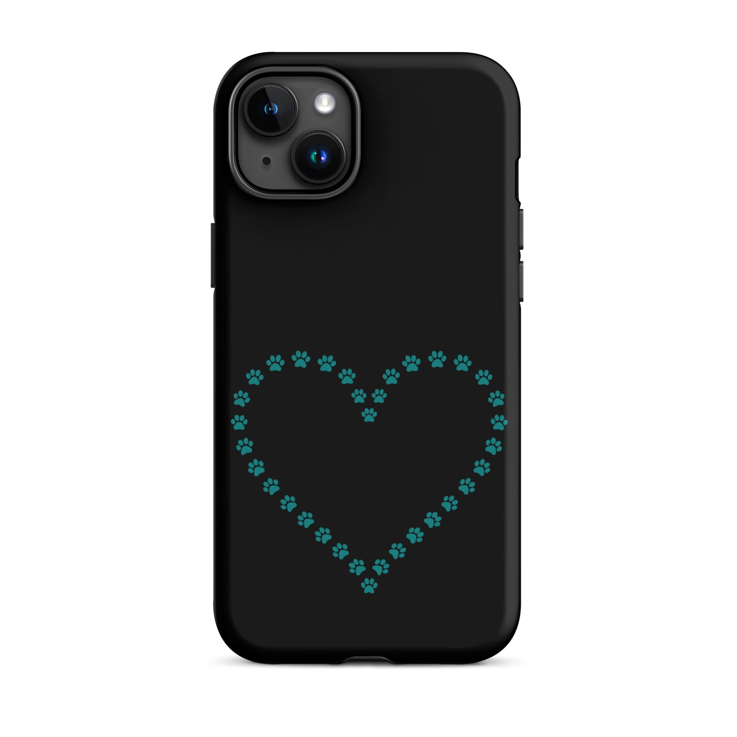 Phone Case for iPhone featuring a cute paw print heart design, perfect for pet lovers.