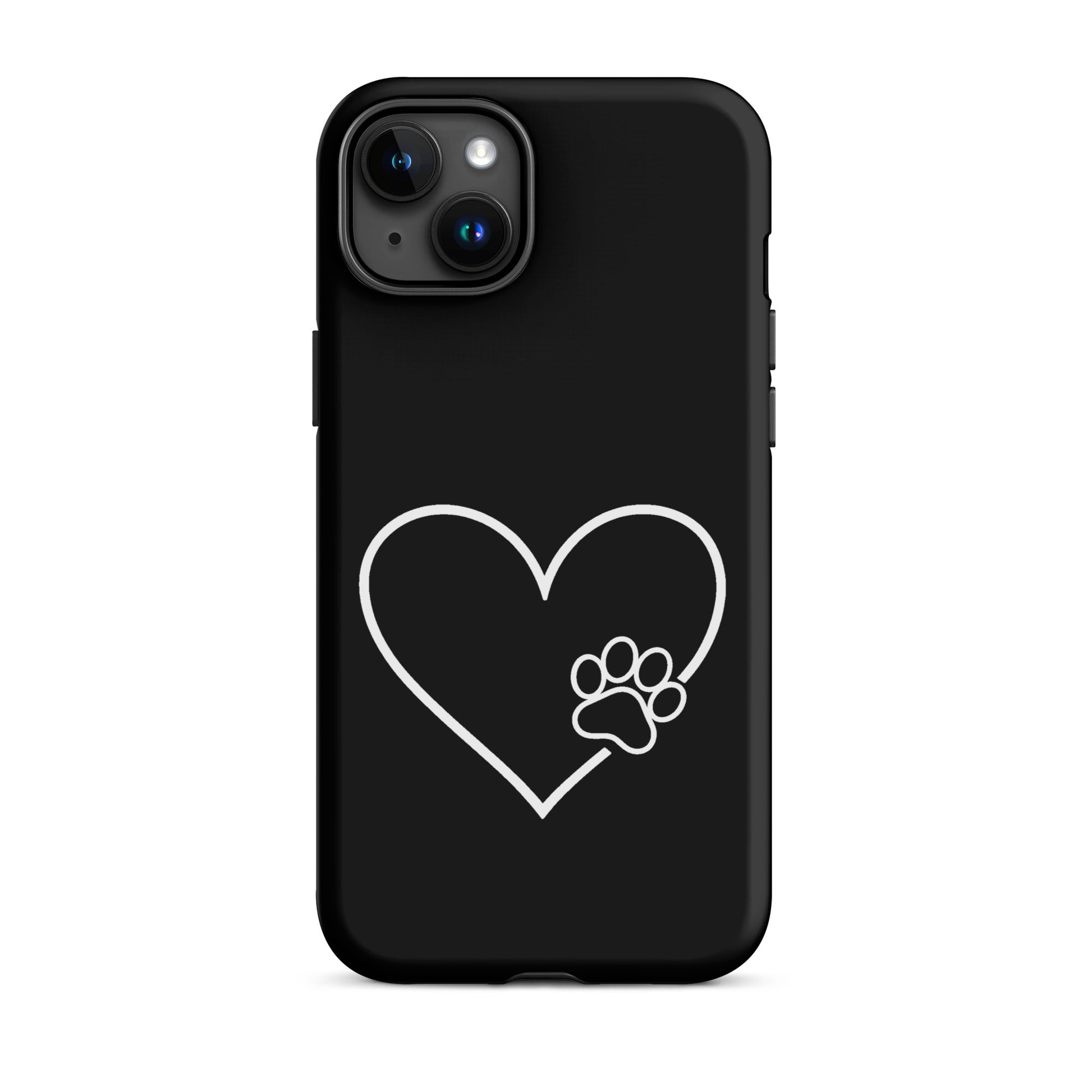 Phone Case for iPhone featuring heart and paw print design, ideal for pet lovers seeking style and premium protection.