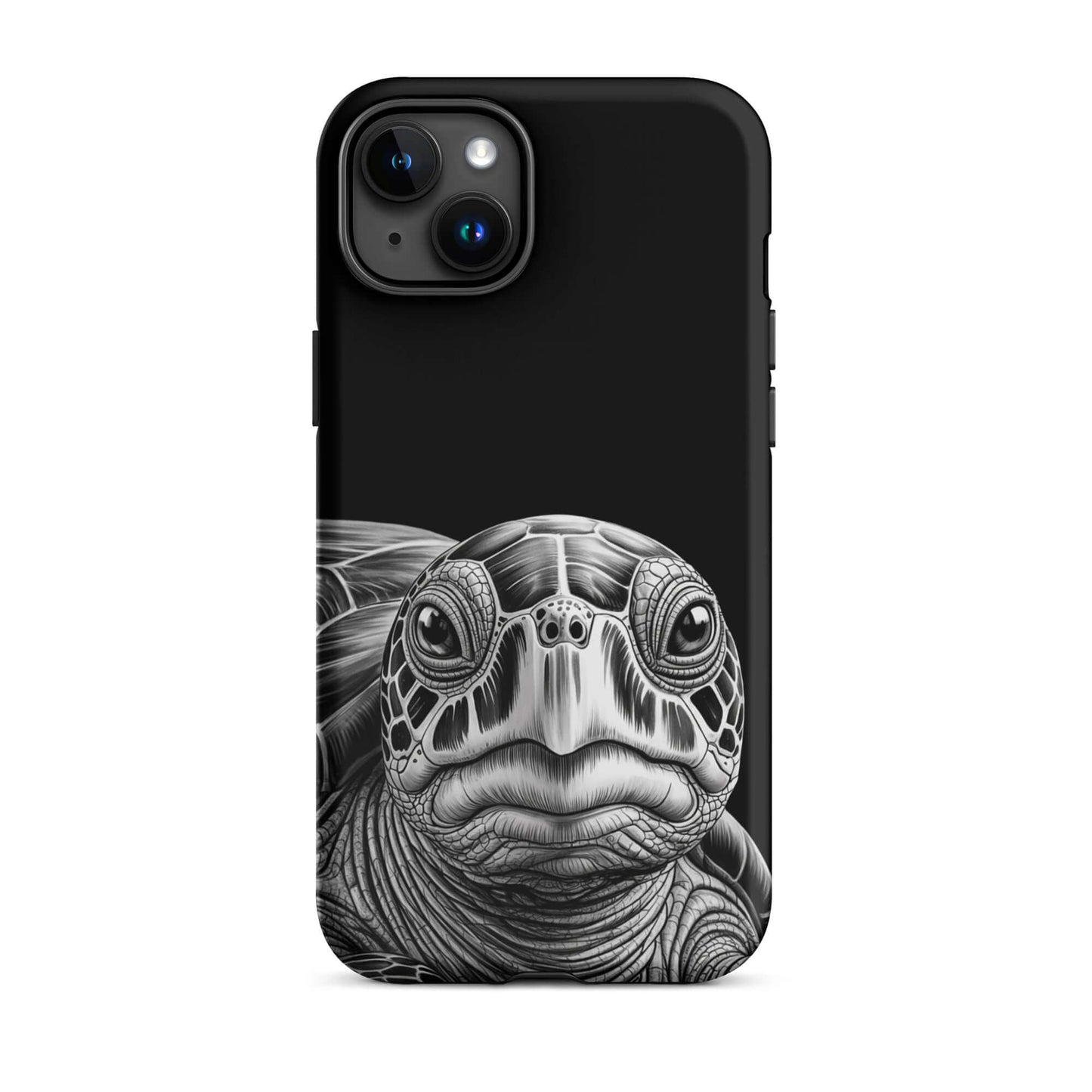 Phone Case featuring an ancient sea turtle sketch, offering timeless protection and artful design for iPhone users.