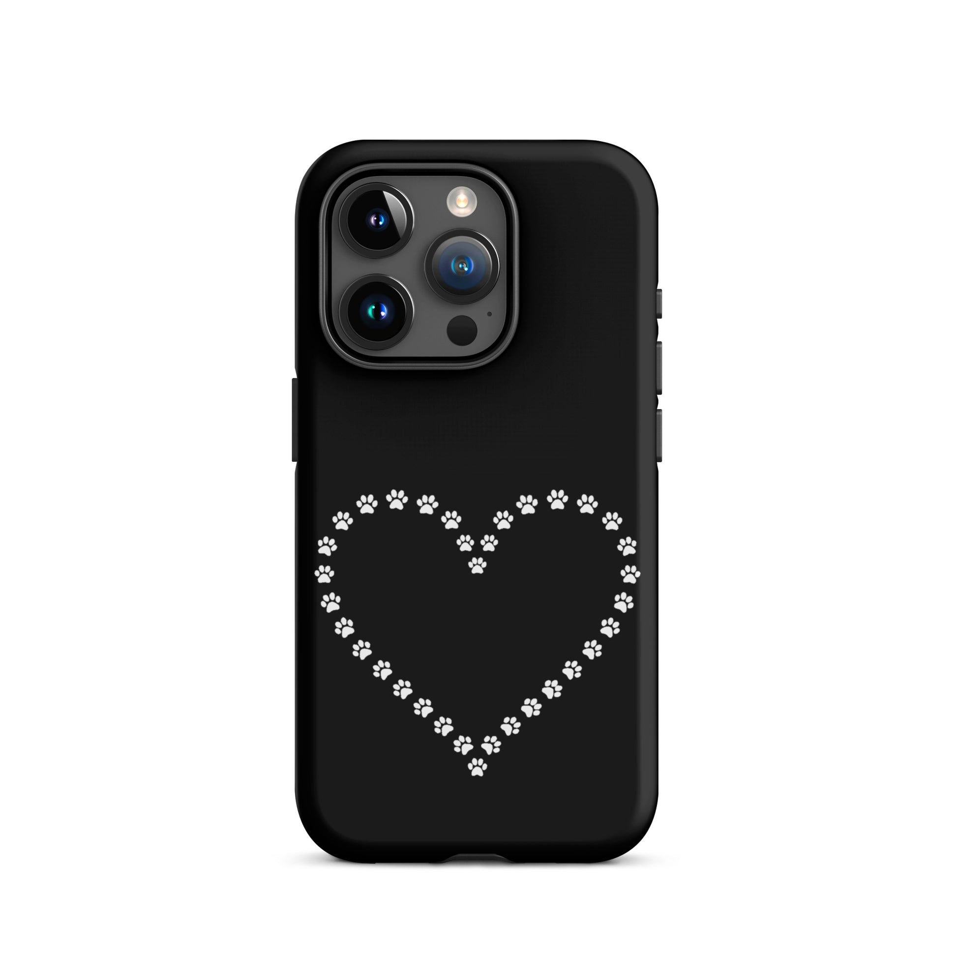 Phone Case for iPhone with cute paw print heart design, perfect for pet lovers and minimalist style.