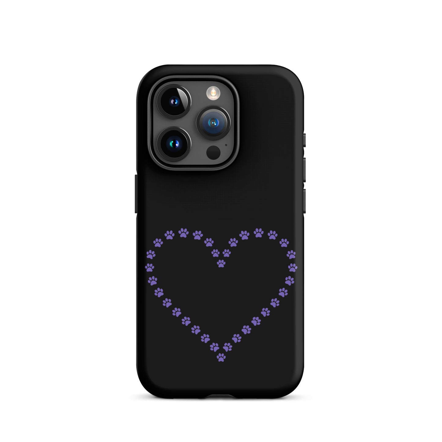 Phone Case for iPhone featuring a cute paw print heart design for pet lovers, ideal for adding charm and protection.