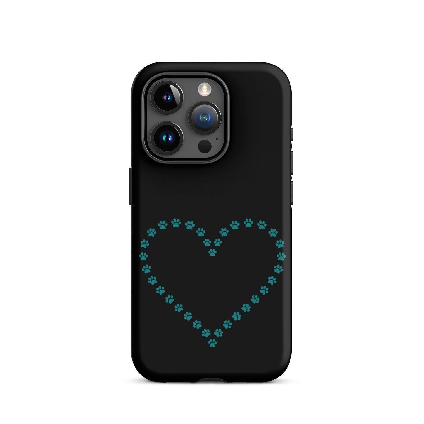 Phone Case featuring cute paw print heart design for pet lovers, perfect for iPhone protection.