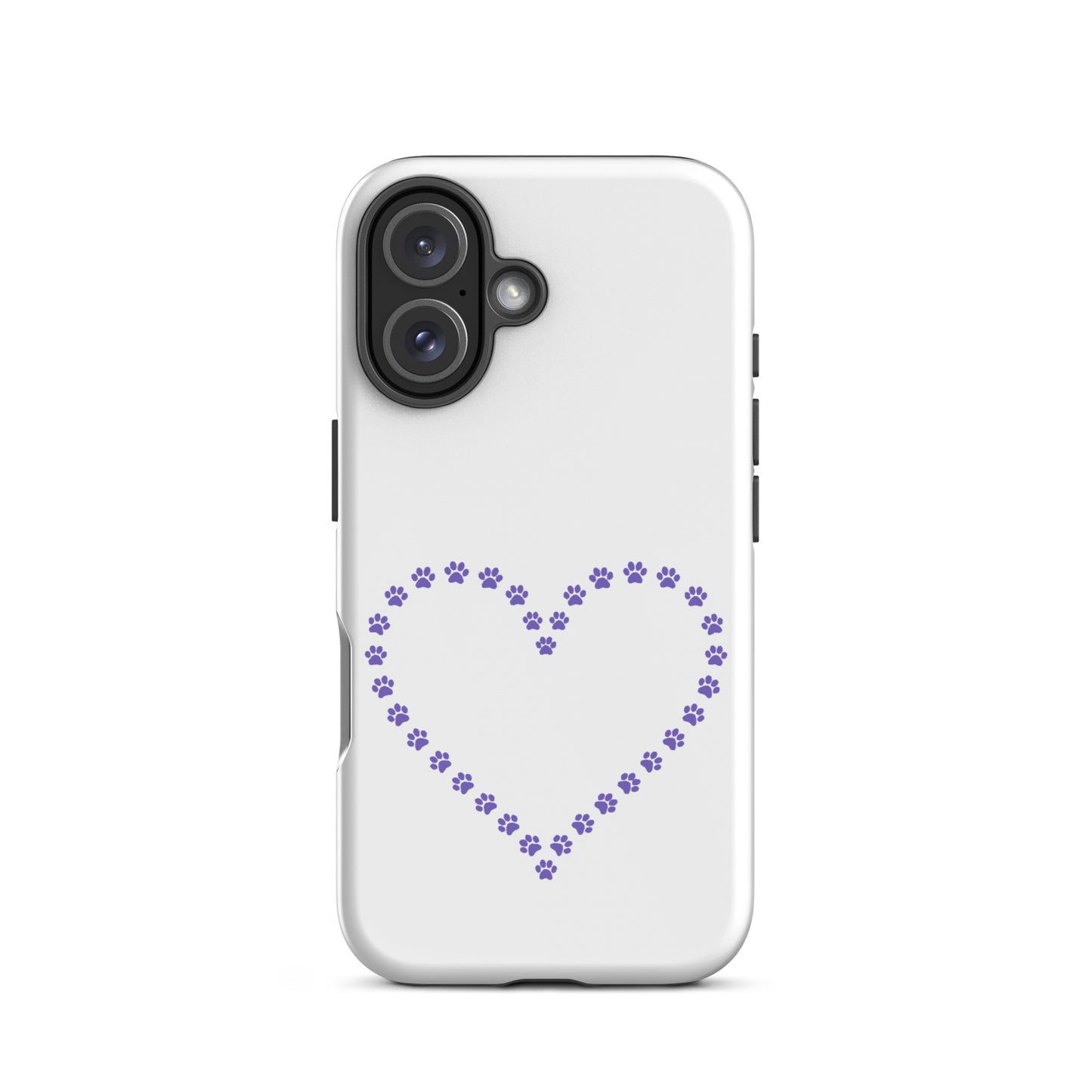 Phone Case for iPhone featuring a cute paw print heart design for pet lovers.