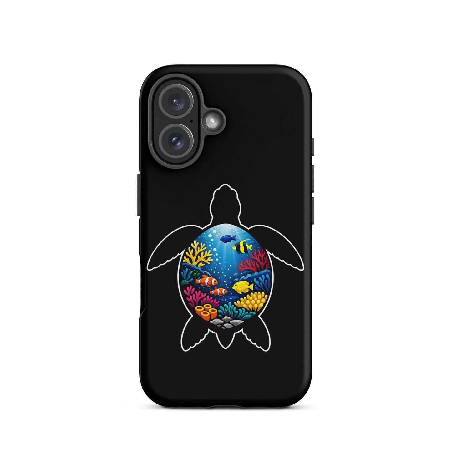 Phone Case featuring a vibrant sea turtle reef design, combining style and protection.