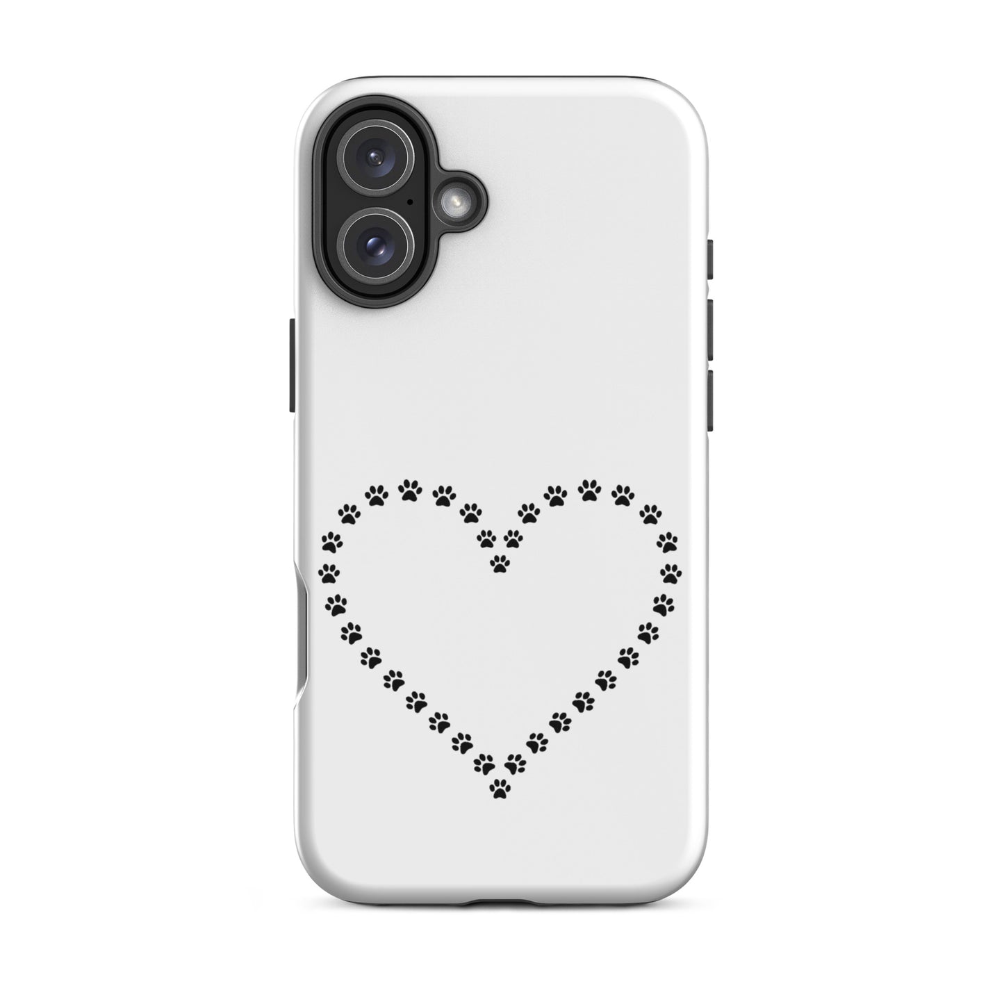 Phone Case for iPhone featuring a cute paw print heart design perfect for pet lovers.