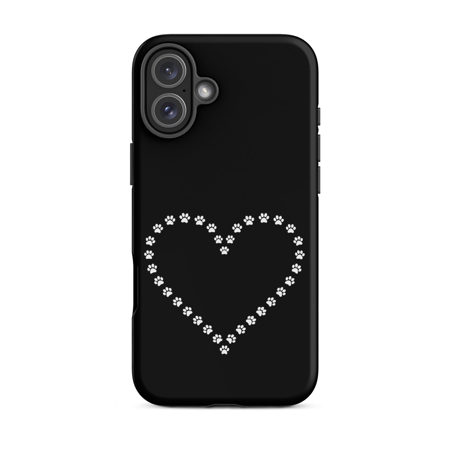 Phone Case for iPhone featuring cute paw print heart design for pet lovers.