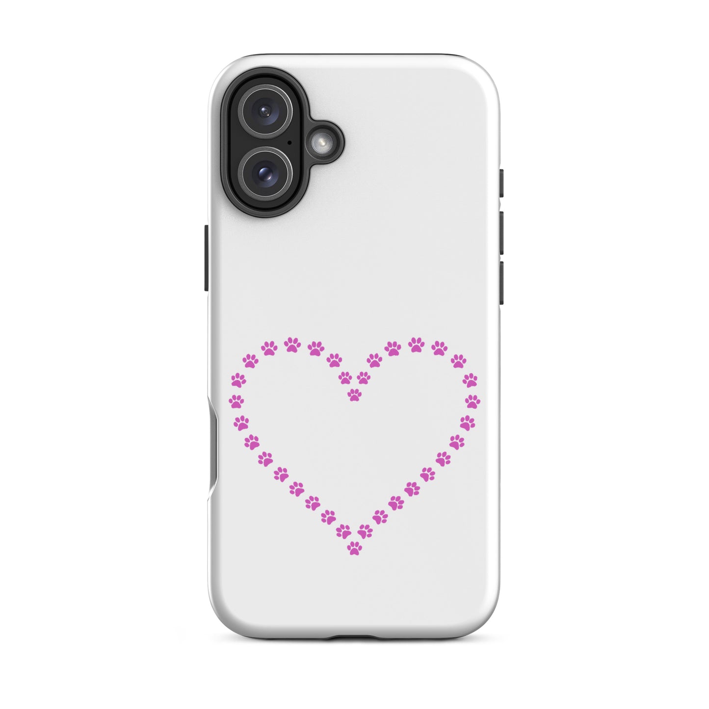 Phone Case featuring a cute paw print heart design, perfect for pet lovers and proud pet parents.