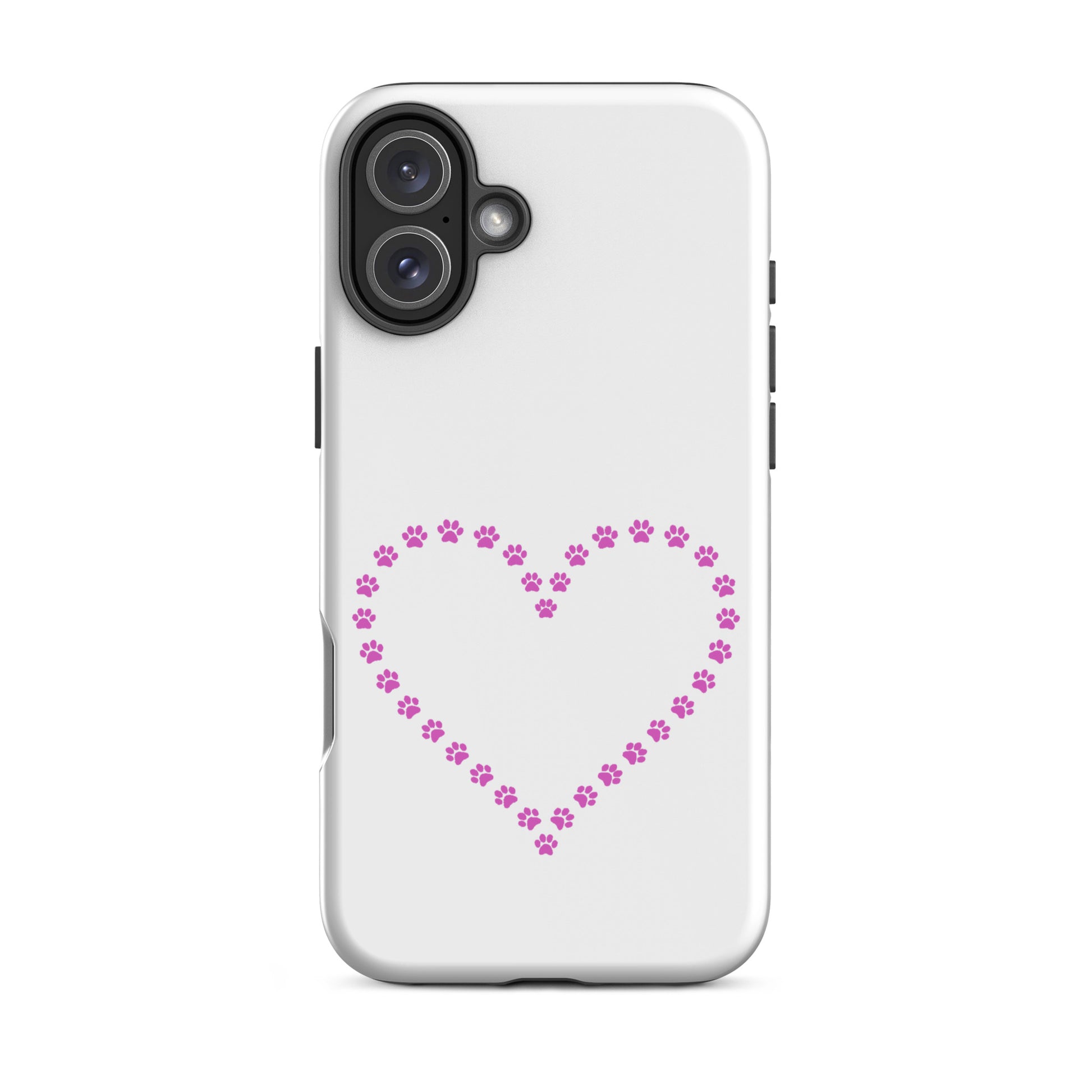 Phone Case featuring a cute paw print heart design, perfect for pet lovers and proud pet parents.