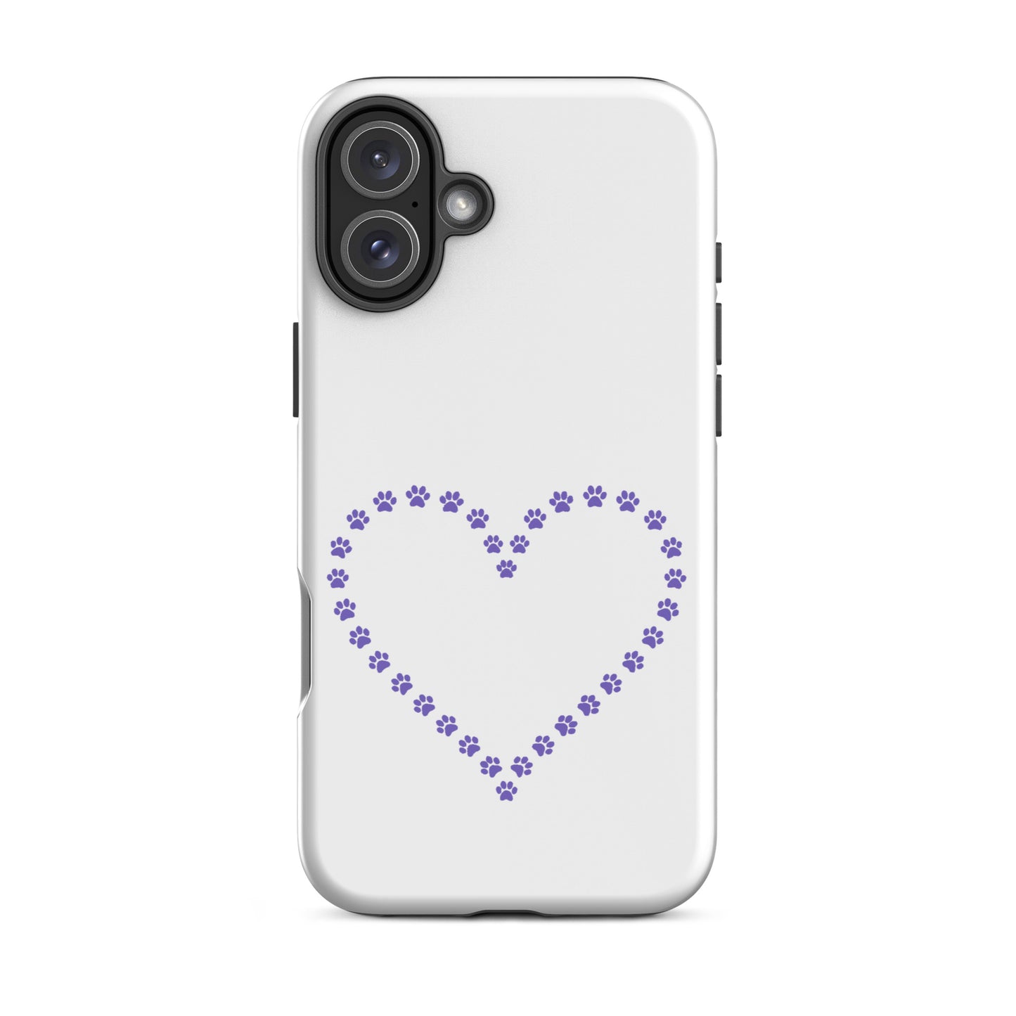 Phone Case for iPhone featuring a cute paw print heart design for pet lovers, perfect blend of style and protection.