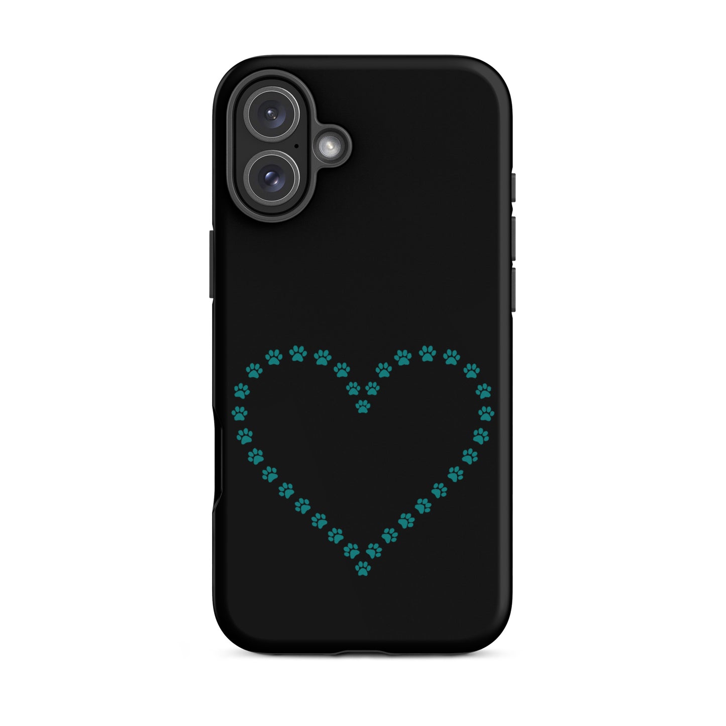 Phone Case for iPhone featuring cute paw print heart design for pet lovers.