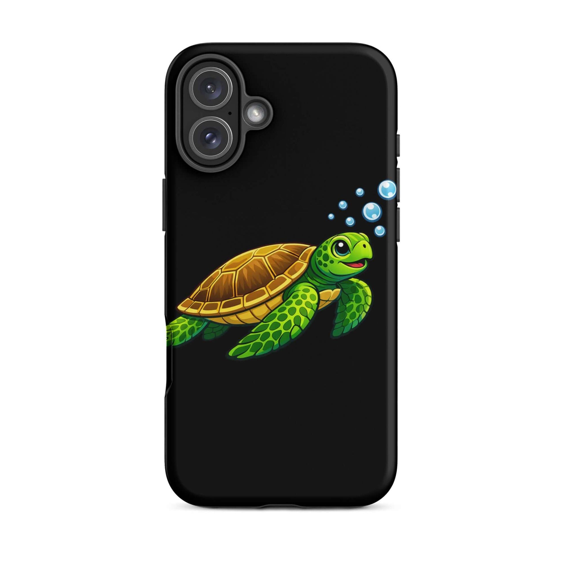 Phone Case featuring sea turtle artwork with vibrant colors and playful design, perfect for ocean lovers.