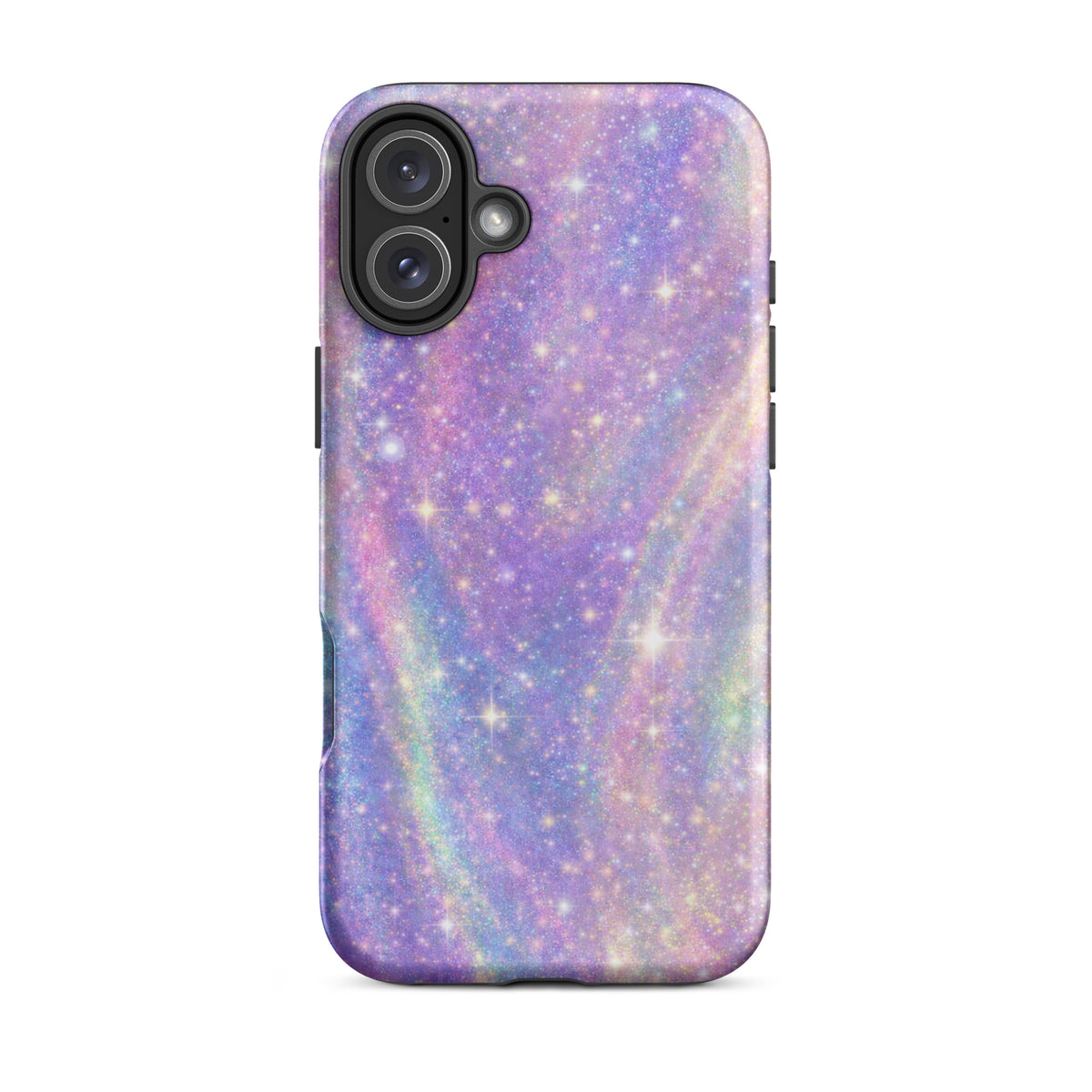 Phone Case for iPhone - Cosmic Dream Swirl design with pastel purples, pinks, blues, and golden sparkles