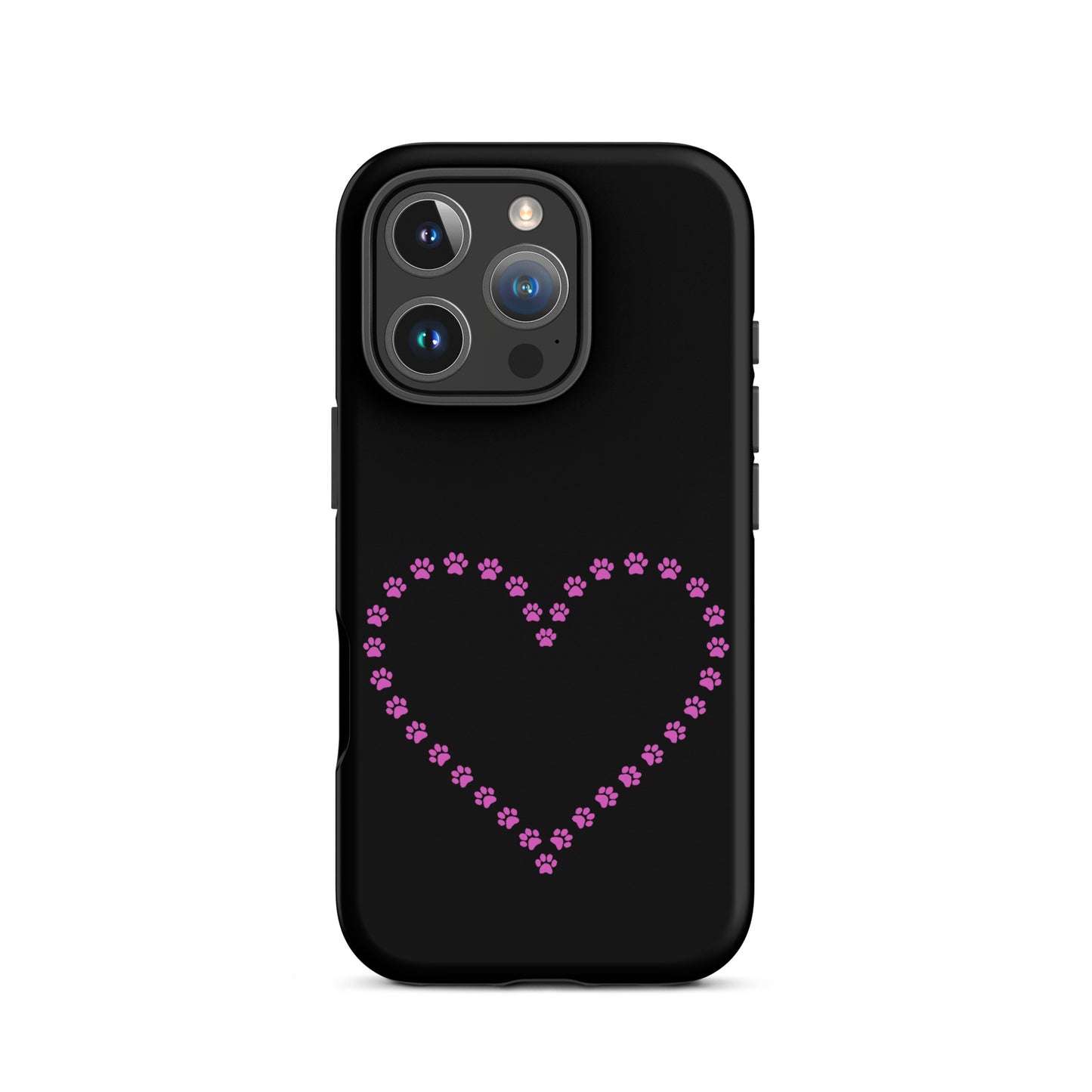 Phone Case for iPhone featuring cute paw print heart design ideal for pet lovers.
