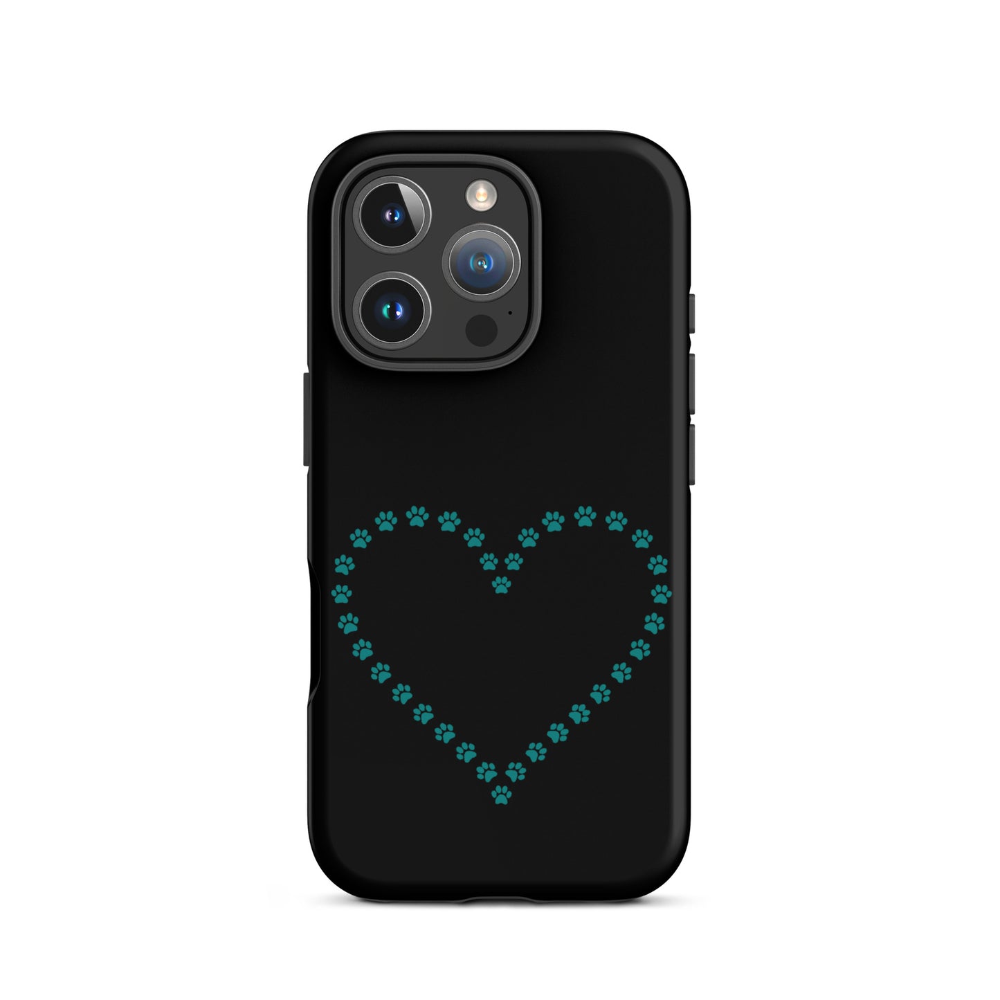 Phone Case for iPhone with cute paw print heart design for pet lovers, protective and stylish.