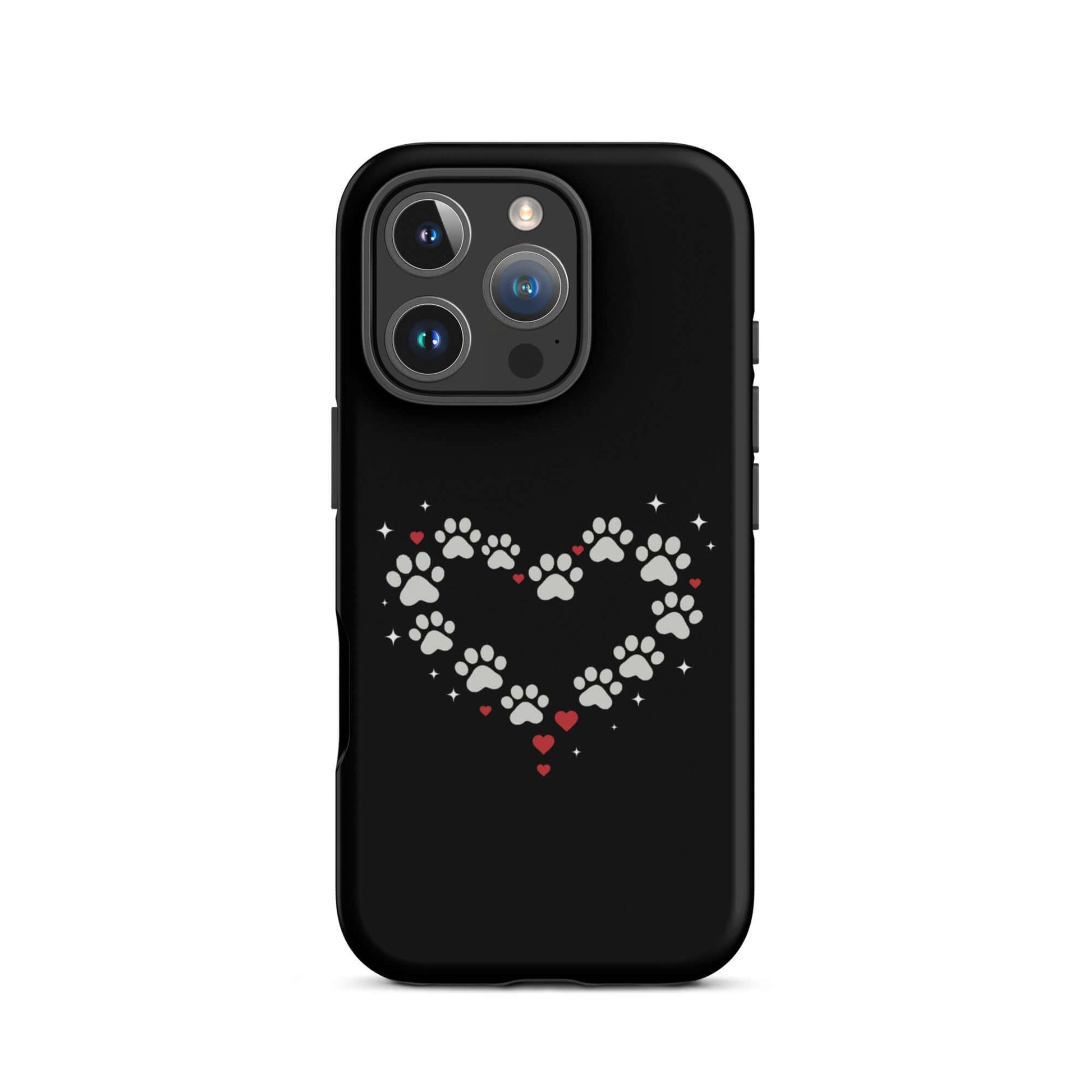 Phone Case for iPhone featuring a paw-print heart design, perfect for pet lovers who appreciate style.