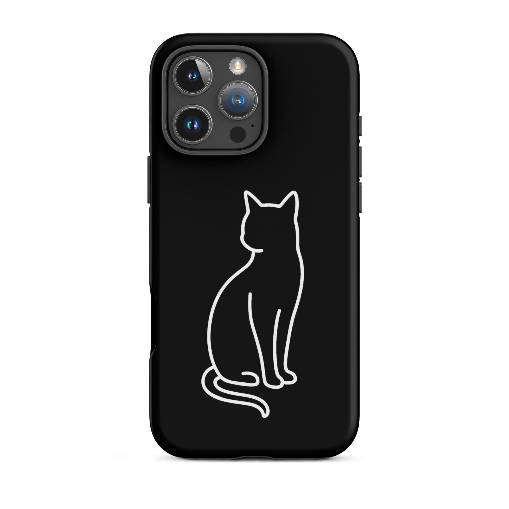 Phone Case featuring a minimalist cat design, ideal for modern pet lovers who value style and protection.