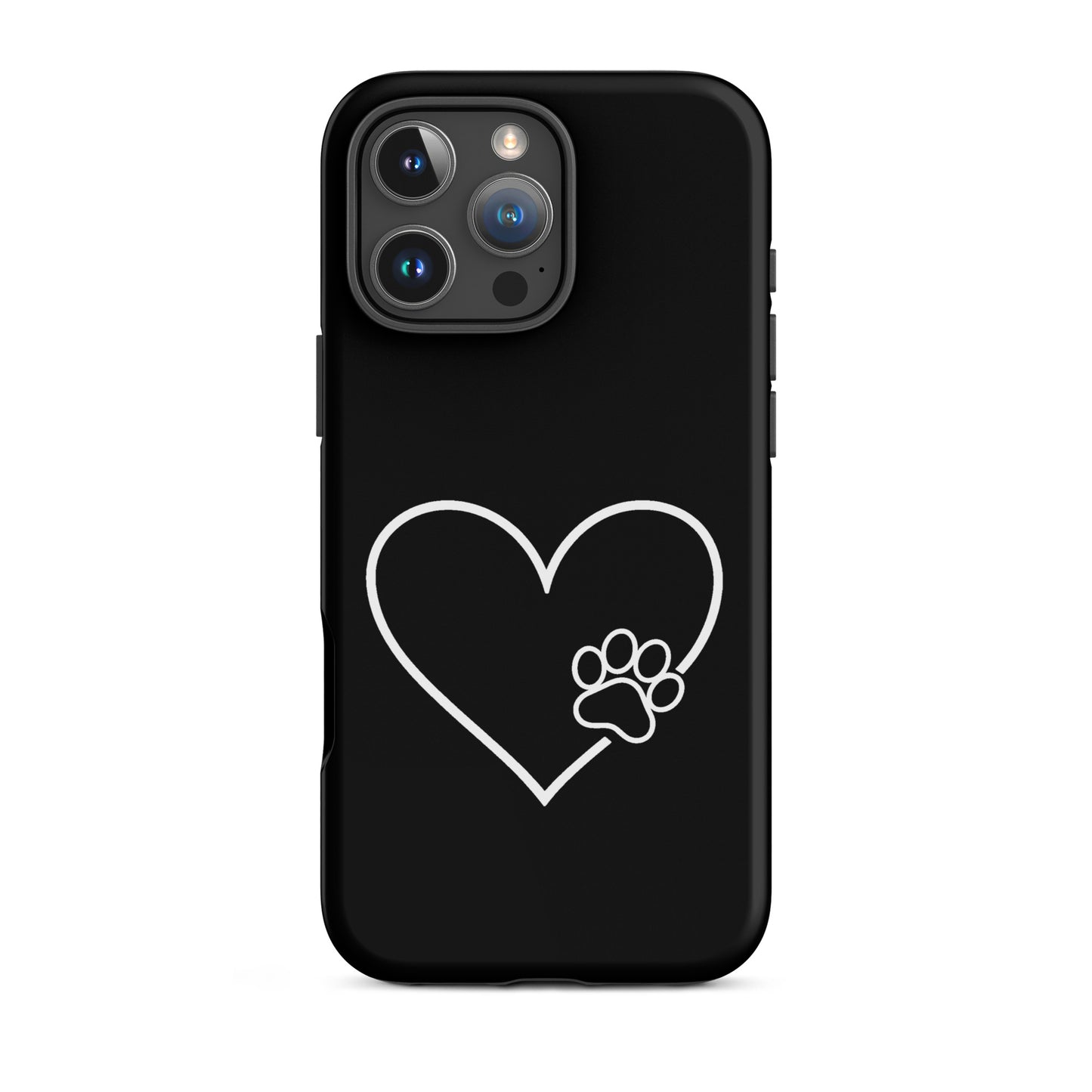 Phone Case for iPhone with heart and paw print design for pet lovers, featuring sleek protection and expressive style.